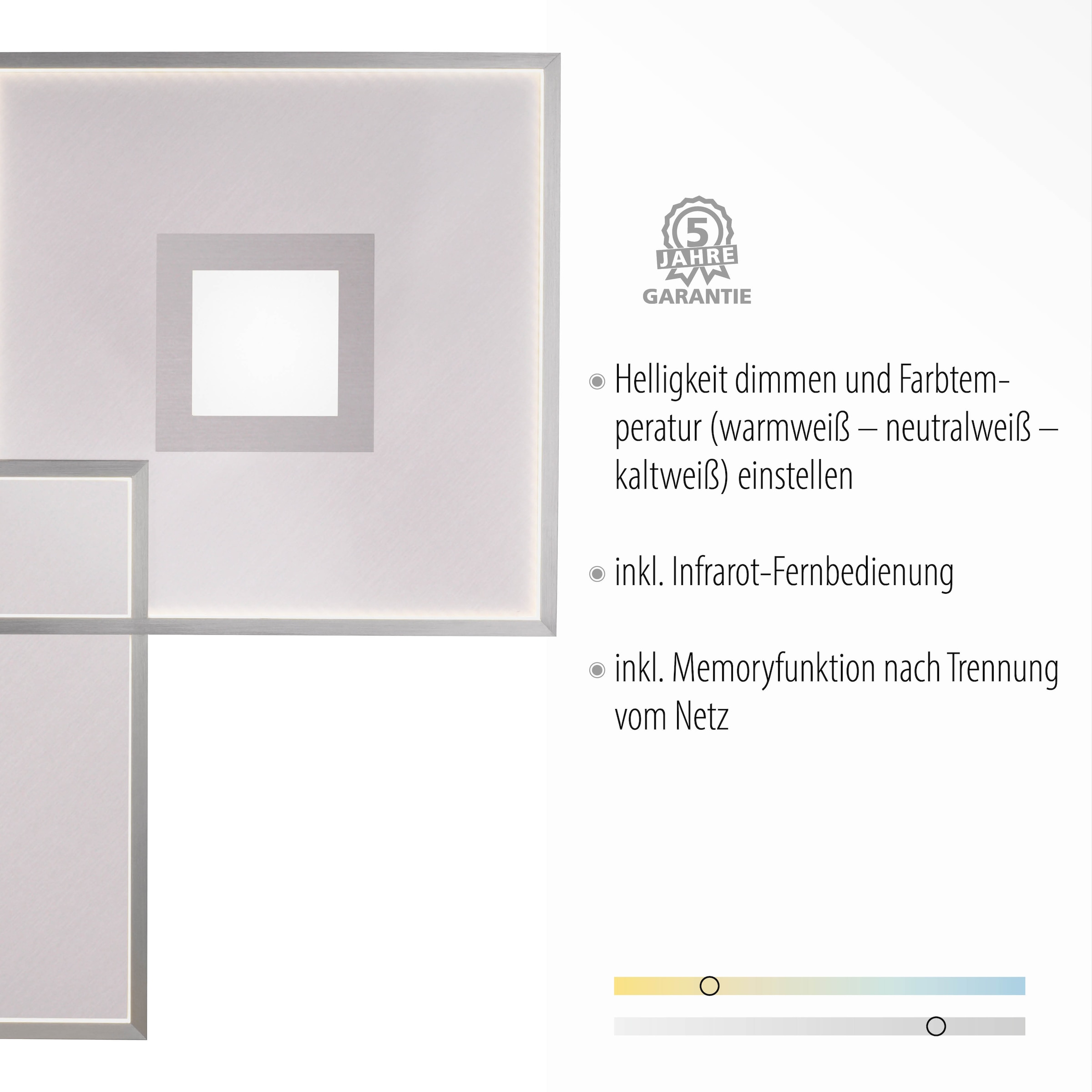 Paul Neuhaus LED Deckenleuchte »AMARA«, 2 flammig-flammig, Fernbedienung,  Infrarot inkl. auf Rechnung kaufen