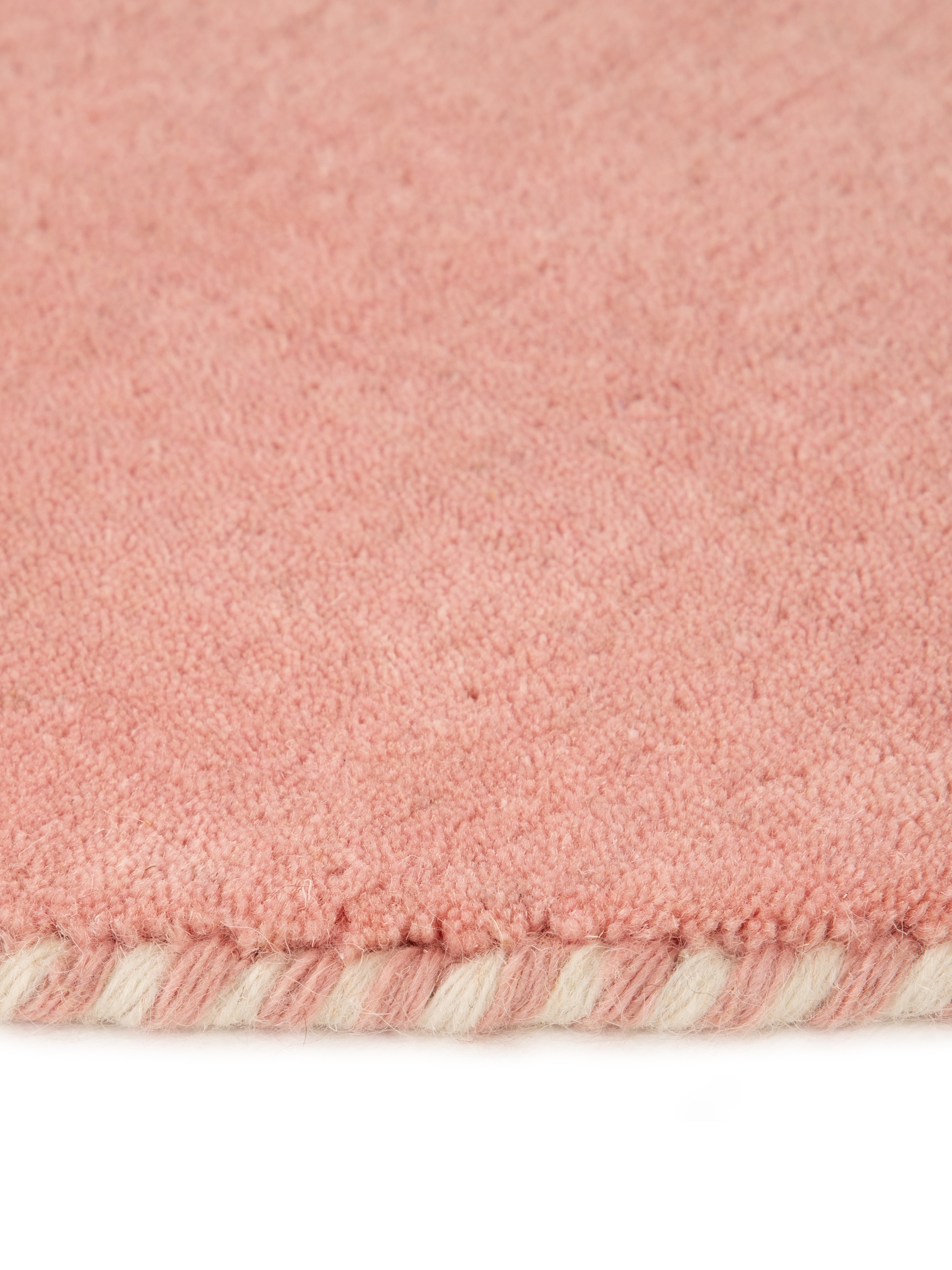 carpetfine Wollteppich »Gabbeh Lola Uni«, rund, 14 mm Höhe, mit natürlichem Pflanzenmaterial von Hand gewebt, auch als Läufer