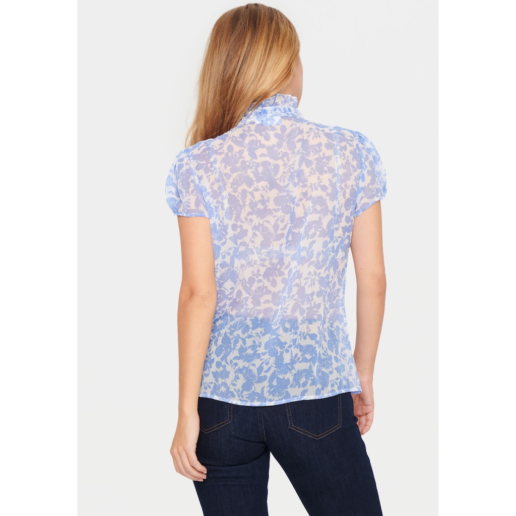 Saint Tropez Rüschenbluse »LiljaSZ Crinkle SS Shirt«