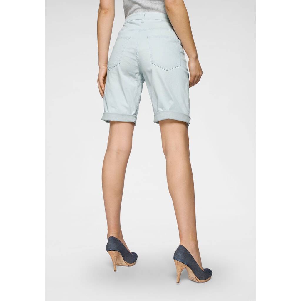 MAC Jeansbermudas »Shorty Summer Clean«, Shorts mit krempelbarem Saum