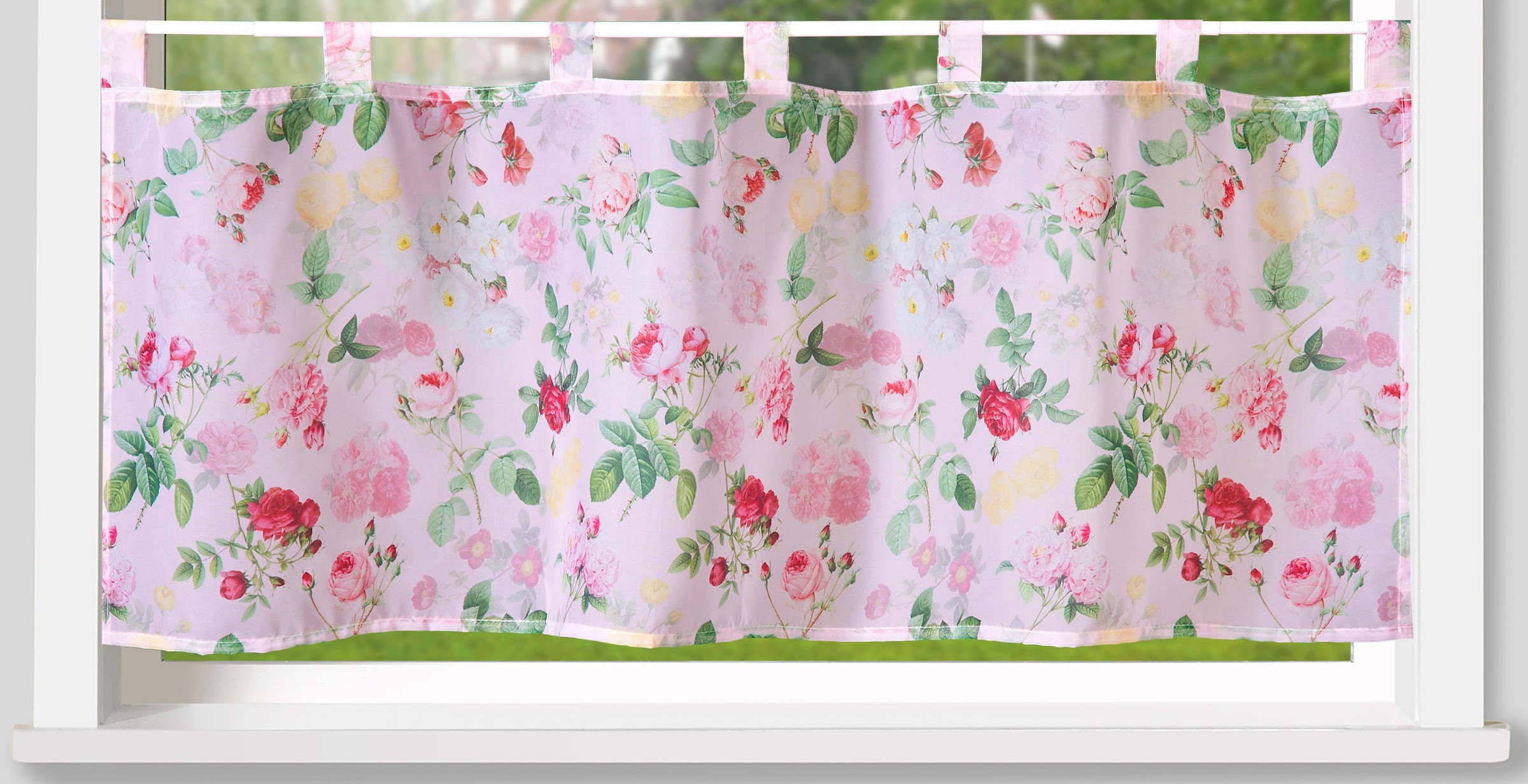Weckbrodt Scheibengardine »Rosalie«, (1 St.), Bistro, Voile, bedruckt, flor günstig online kaufen