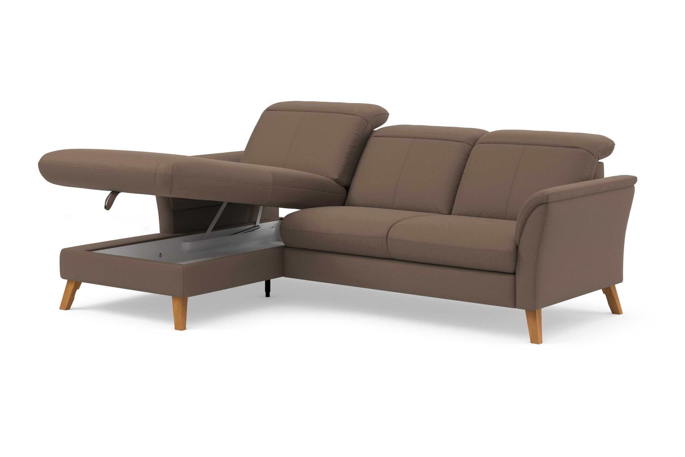 sit&more Ecksofa »Romero L-Form«, wahlweise mit oder ohne Relax-Funktion, Bettfunktion, Bettkasten