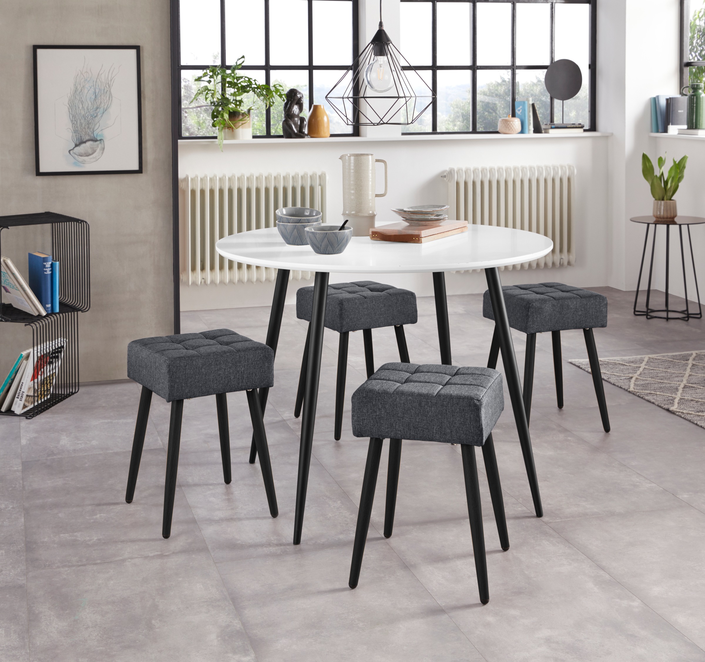 INOSIGN Hocker »Louise«, (1 St.), quadratische Sitzfläche in 32 cm günstig online kaufen