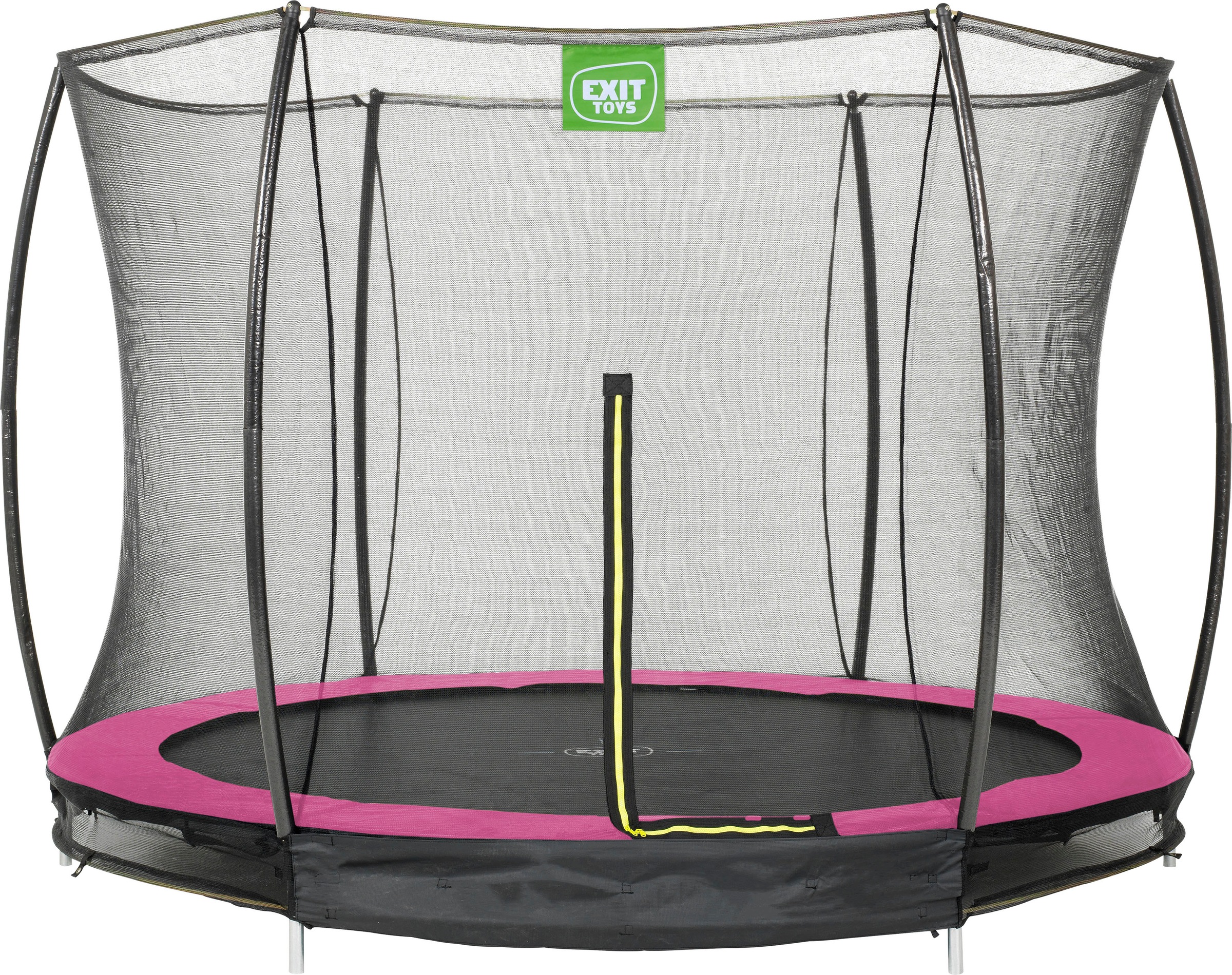 EXIT Bodentrampolin »Silhouette« Ø 305 cm mit Sicherheitsnetz rosa B/L/T: 244cm