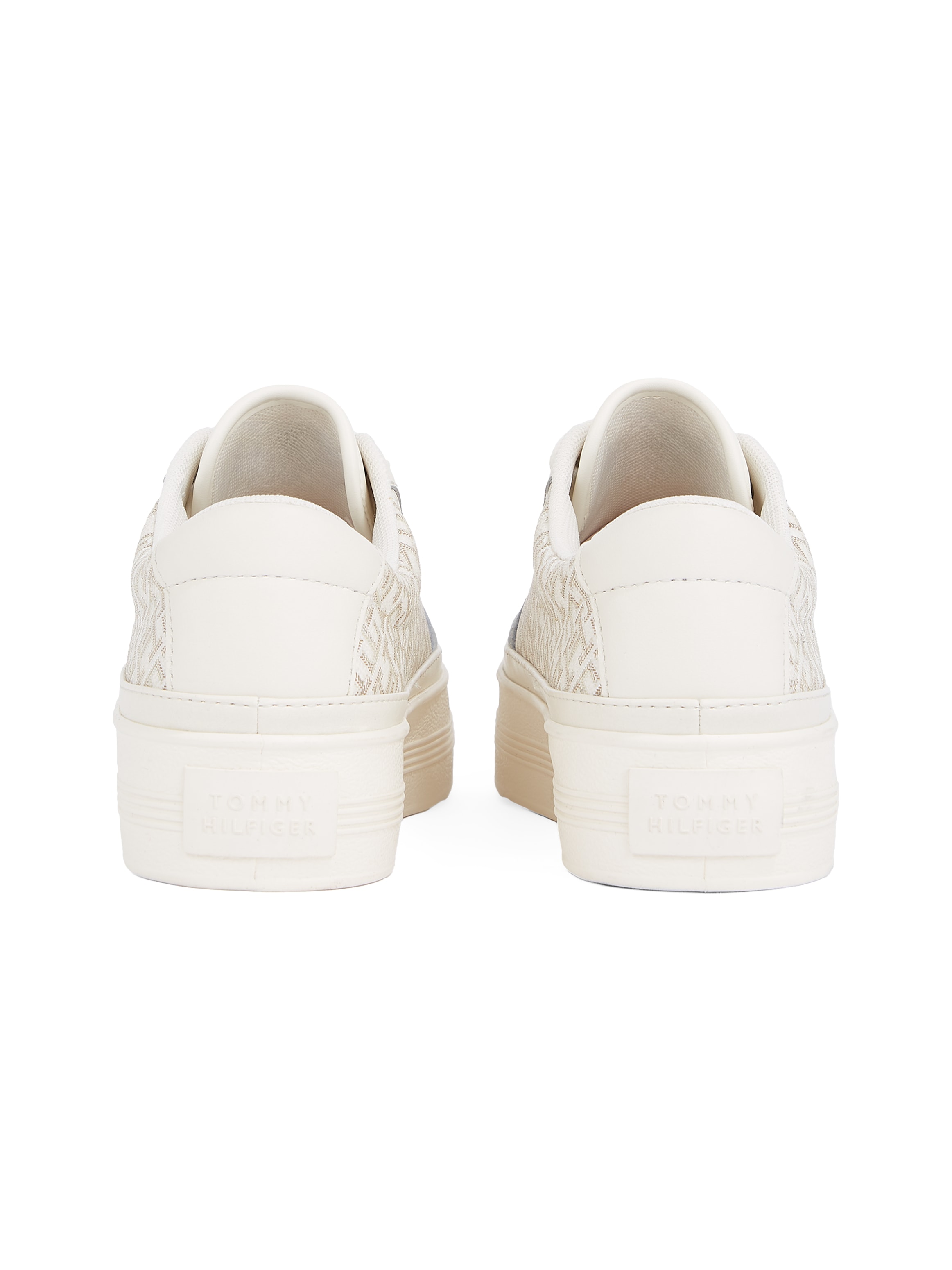 Tommy Hilfiger Plateausneaker »VULC LEATHER SNEAKER MONOGRAM«, Freizeitschuh, Halbschuh, Schnürschuh mit Allover-Logoprint
