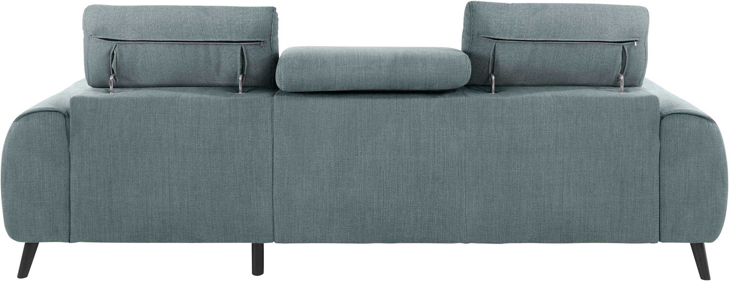 COTTA Ecksofa »Mia L-Form mit 3 Zierkissen«, wahlweise mit Bettfunktion, Bettkasten, Beleuchtung & Wireless-Charger