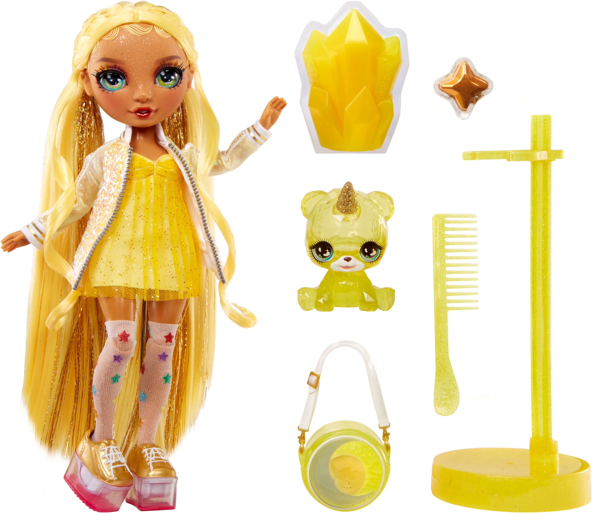 Bild von RAINBOW HIGH Anziehpuppe »Classic Rainbow Fashion Doll- Sunny (yellow)«