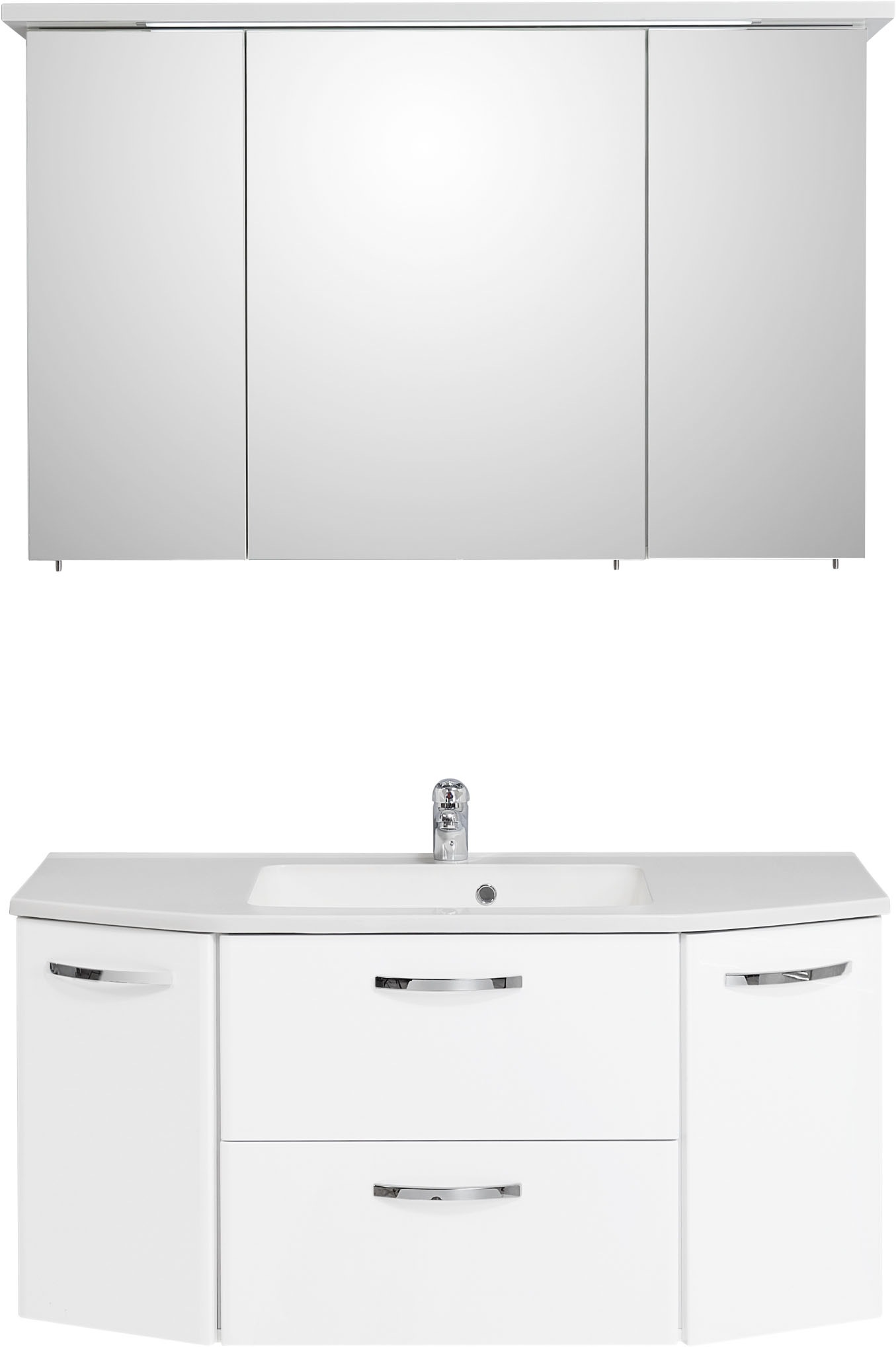 Saphir Badmöbel-Set »Quickset 326, 3-teilig, mit Mineralmarmorbecken« 3 Stk. tlg.