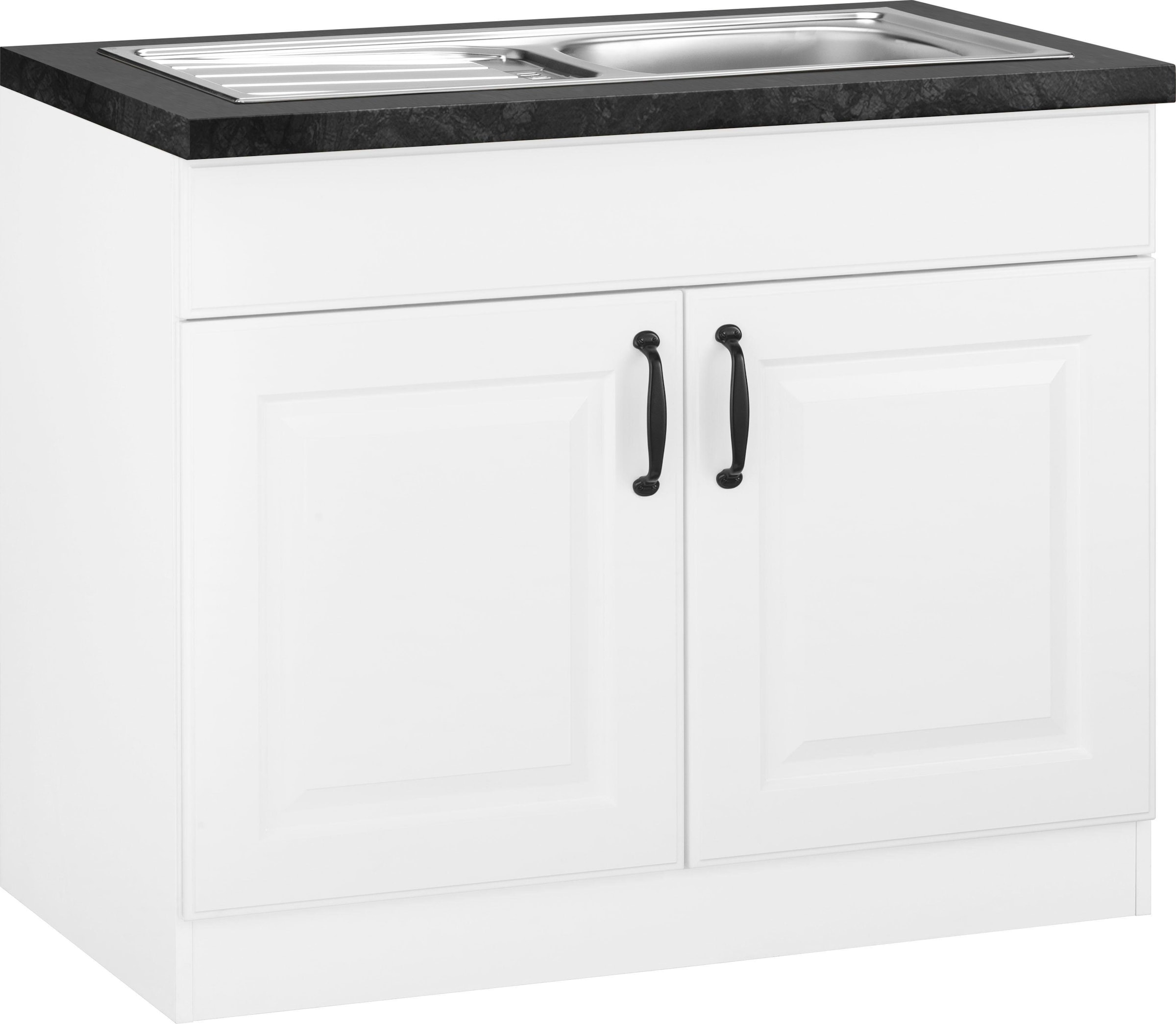 wiho Küchen Spülenschrank "Erla", 100 cm breit mit Kassettenfront günstig online kaufen