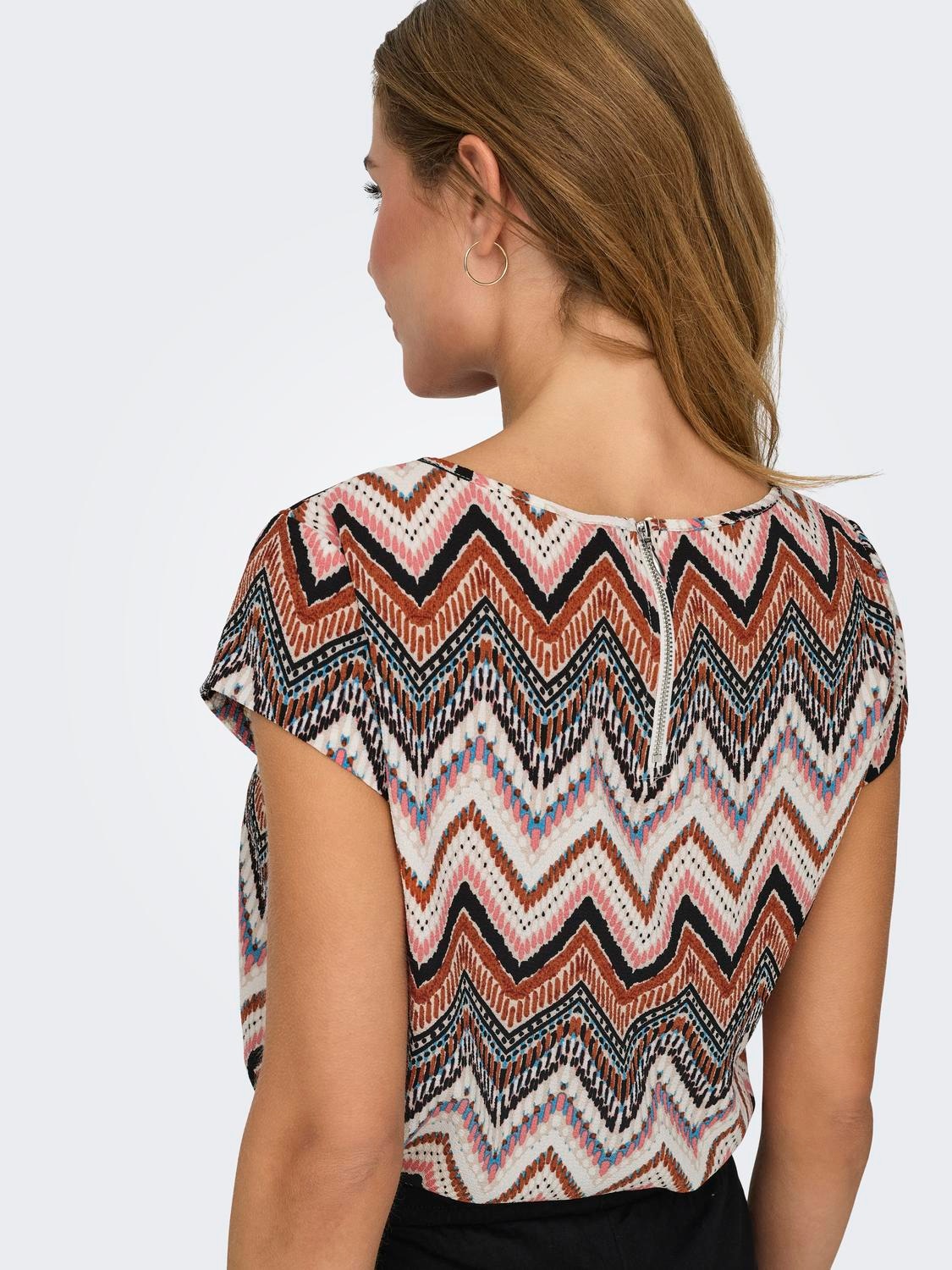 ONLY Shirtbluse »ONLVIC S/S AOP TOP NOOS PTM«, mit Allover Druck
