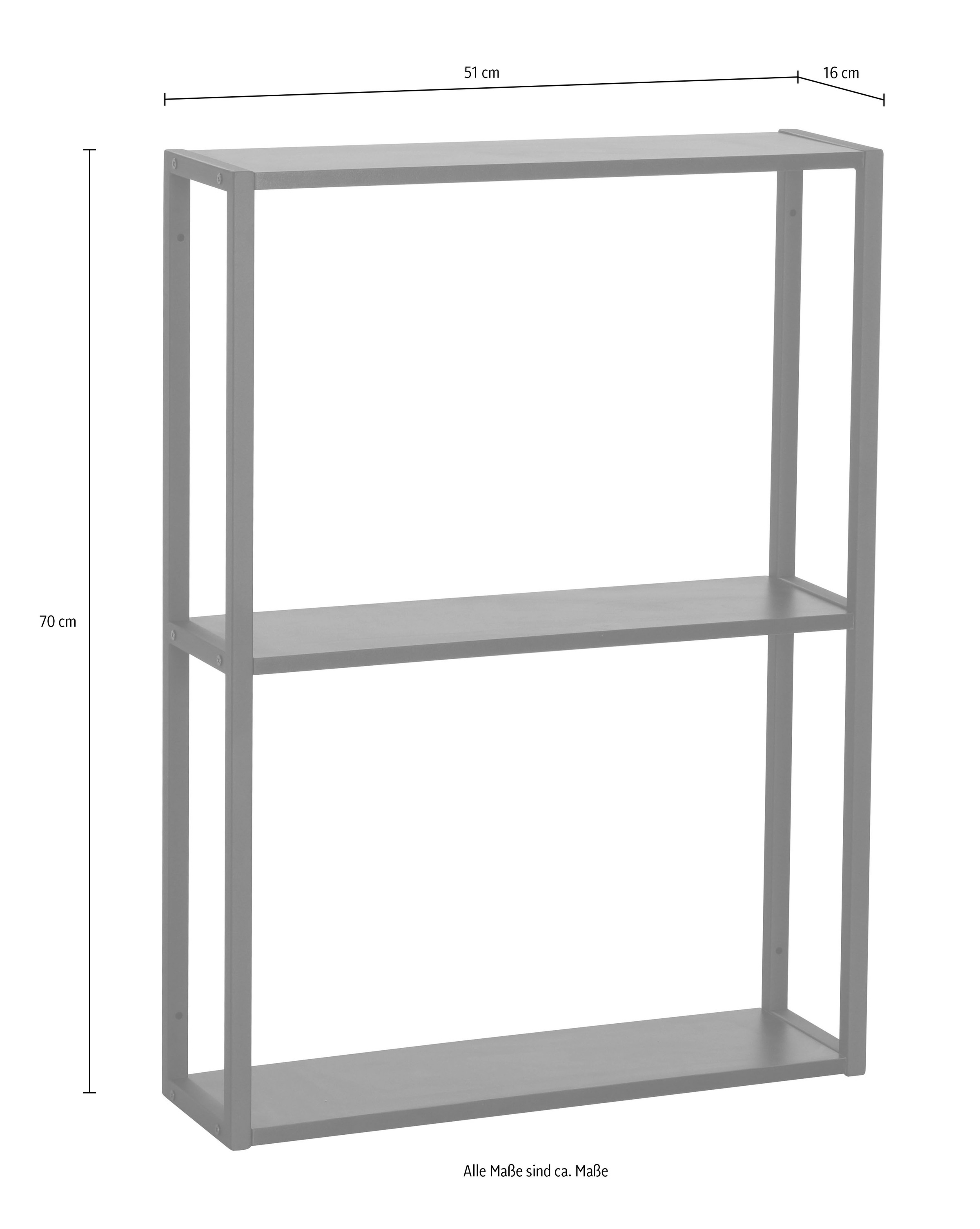 INOSIGN Hängeregal »Lodi«, (1 St.), Badezimmerschrank hängend mit 3 Ablagen - (B/T/H) 51/16/70 cm