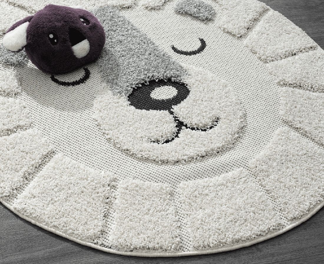 the carpet Teppich »Lou«, rund, 20 mm Höhe, Kinderzimmer Teppich strapazierfähig und pflegleicht