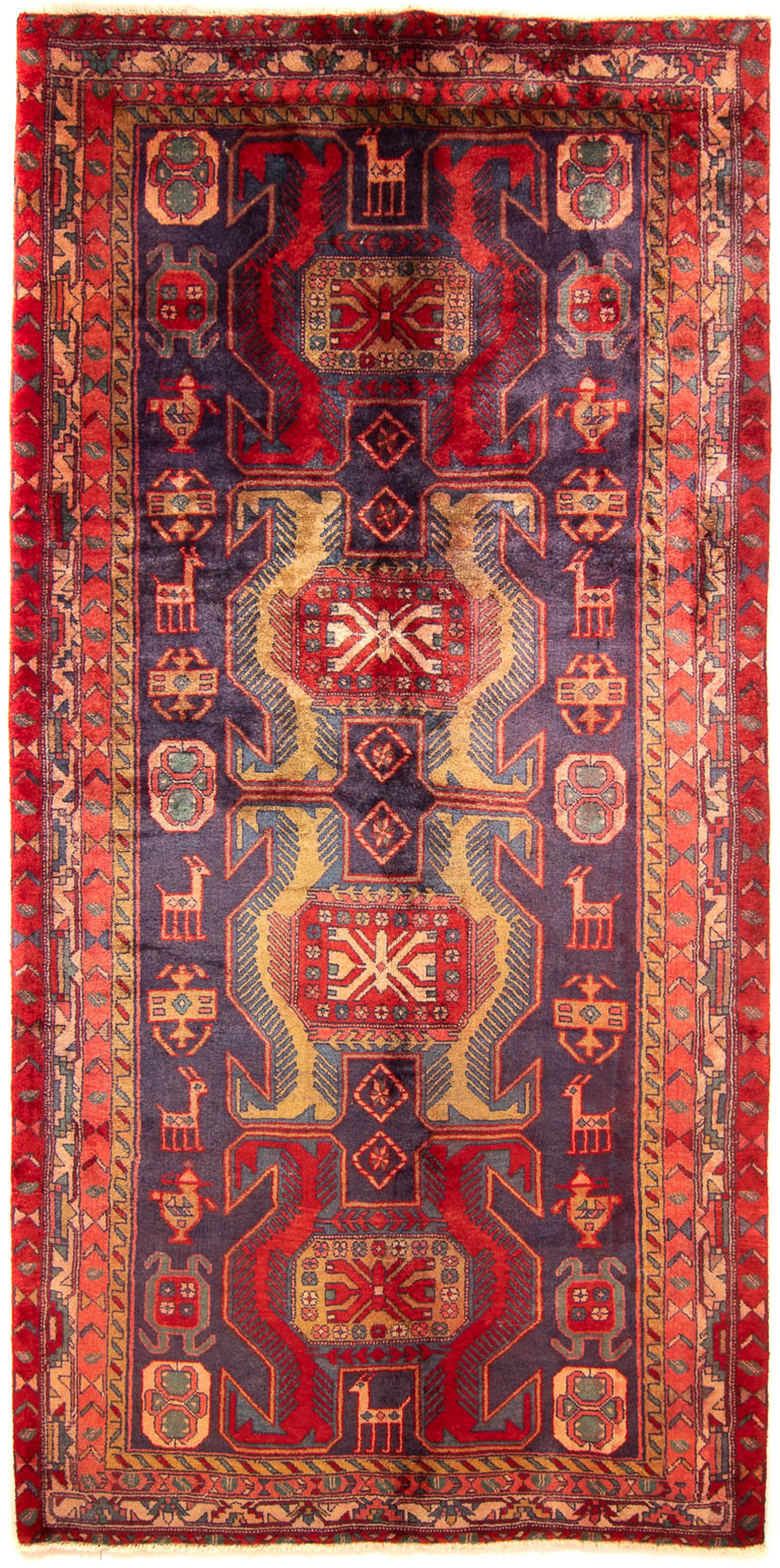 morgenland Orientteppich »Perser - Nomadic - 298 x 148 cm - rot«, rechteckig, Wohnzimmer, Handgeknüpft, Einzelstück mit Zertifikat
