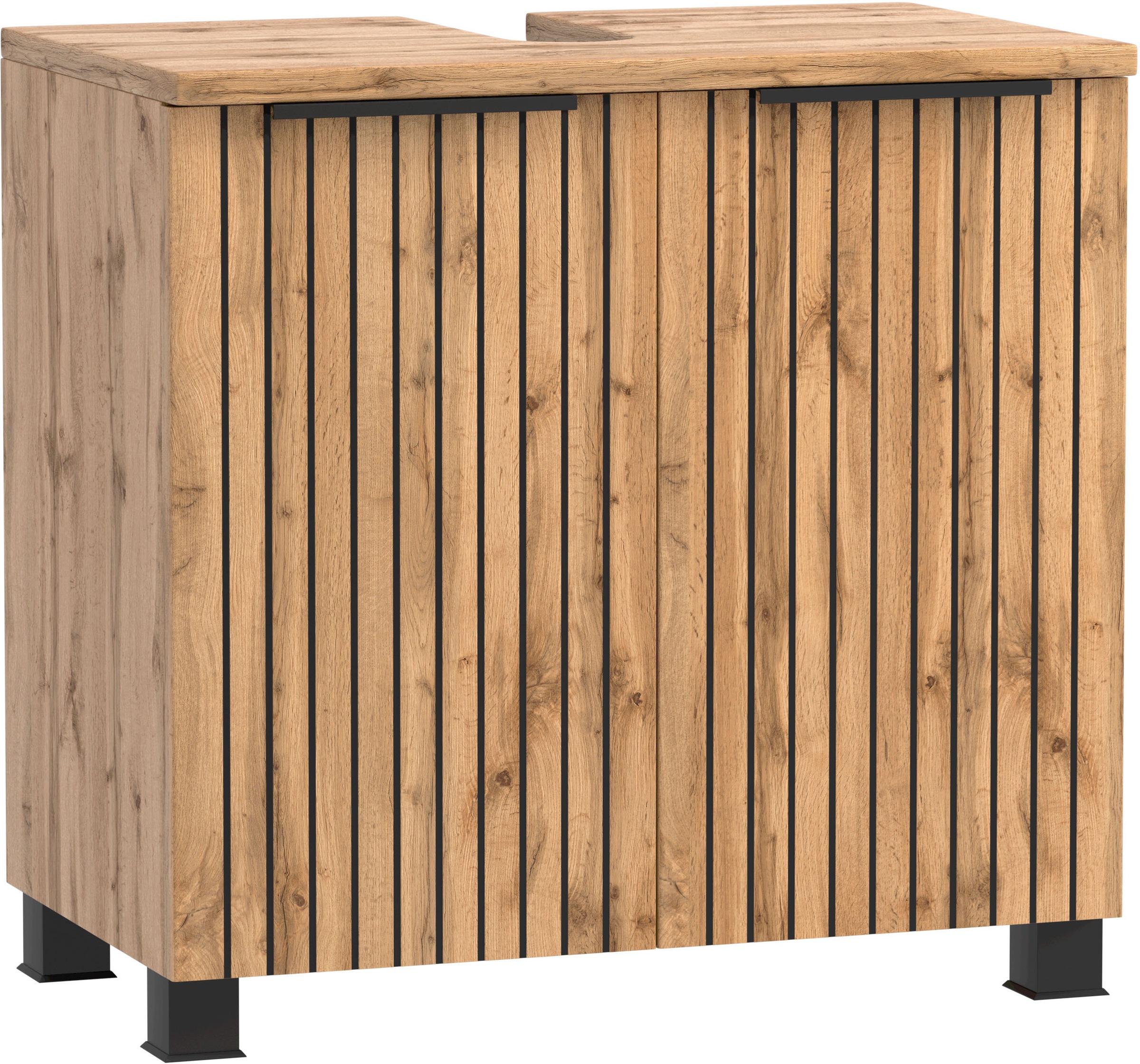 welltime Waschbeckenunterschrank Welltime, Breite 60 cm, 2-türig, gedämpft günstig online kaufen