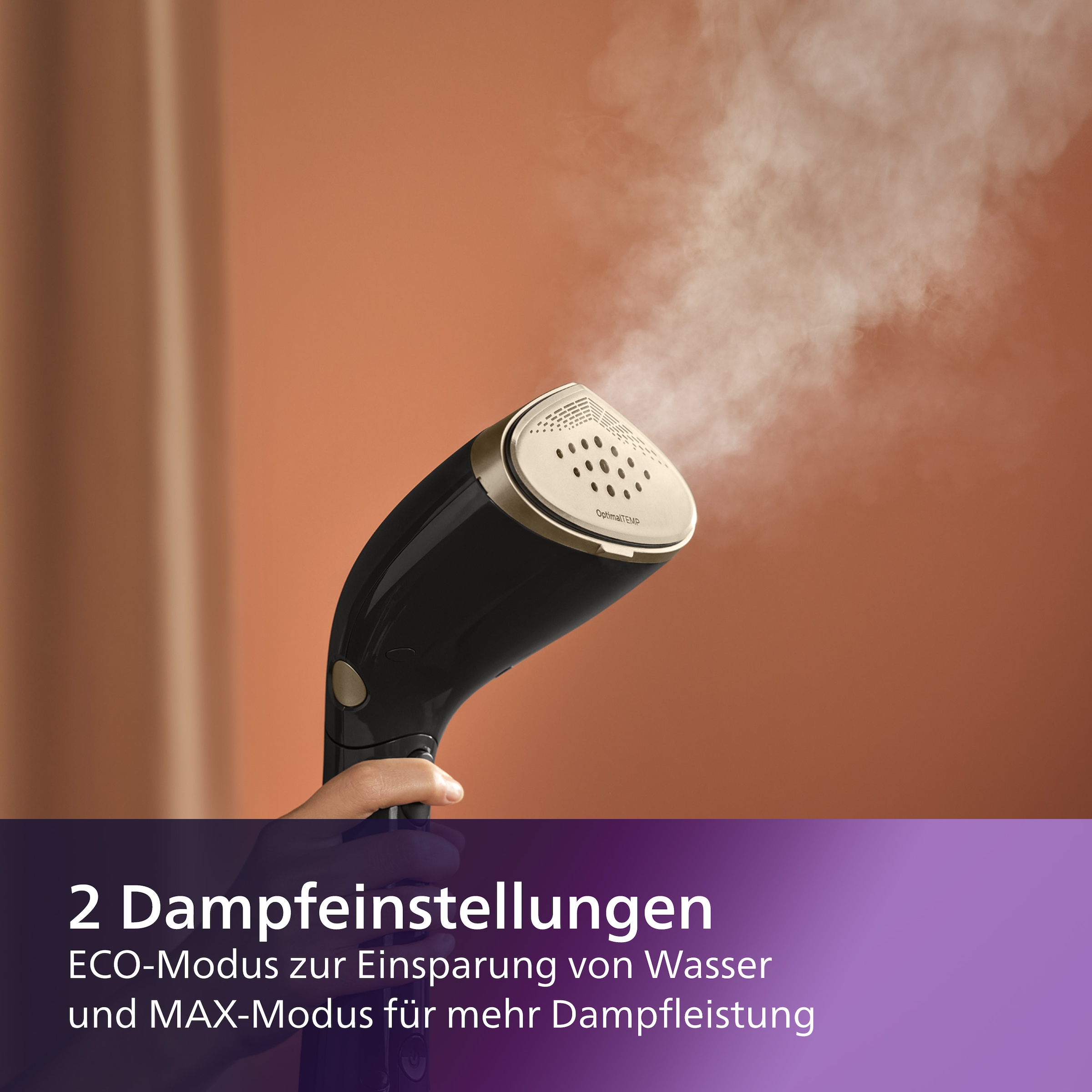 Philips Dampfbürste »STH7060/80 "Performer", 100 ml und 200 ml Wassertank, Metallplatte« 1500 W verstellbarer Kopf, Handschuh und Stylemat inkl.