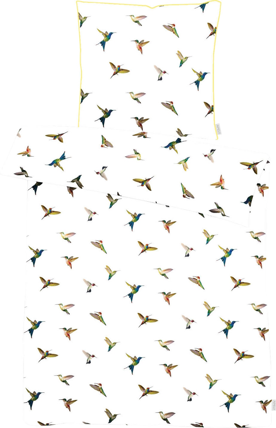 APELT Bettwäsche »Kolibri« 2 Stk. tlg. stylische bunte Vögel günstig online kaufen