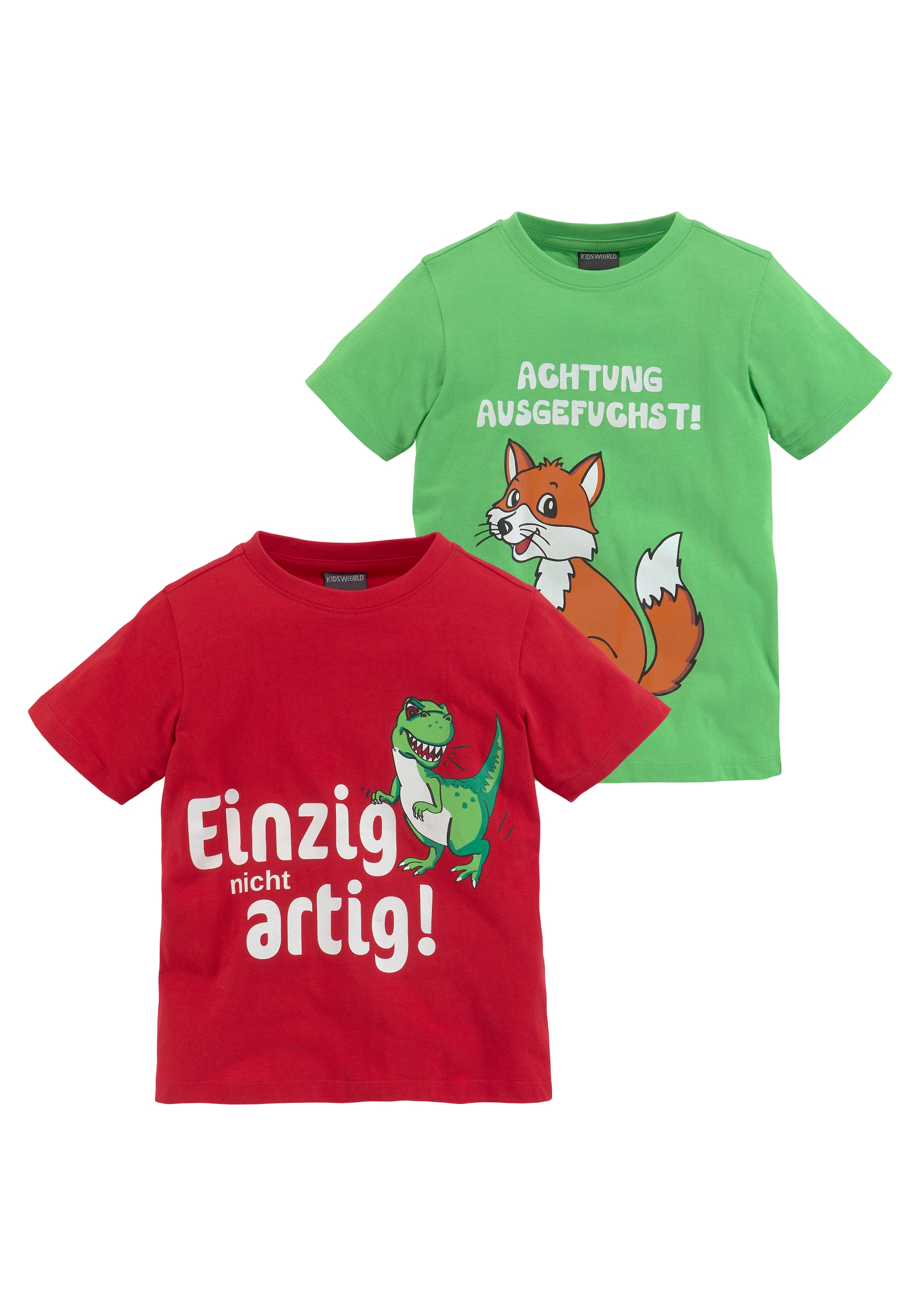 KIDSWORLD T-Shirt »FUCHS UND DINO«, (Packung, 2 tlg.) im Online-Shop kaufen