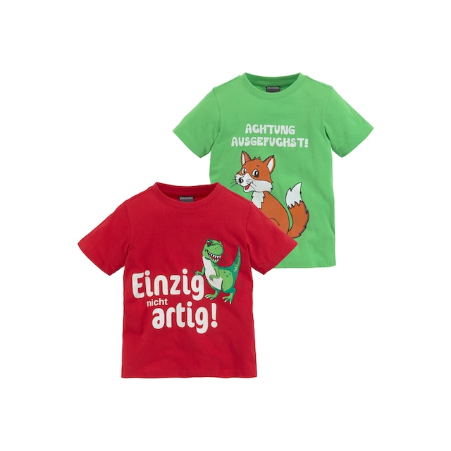 KIDSWORLD T-Shirt »FUCHS UND DINO«, (Packung, 2 tlg.) im Online-Shop kaufen