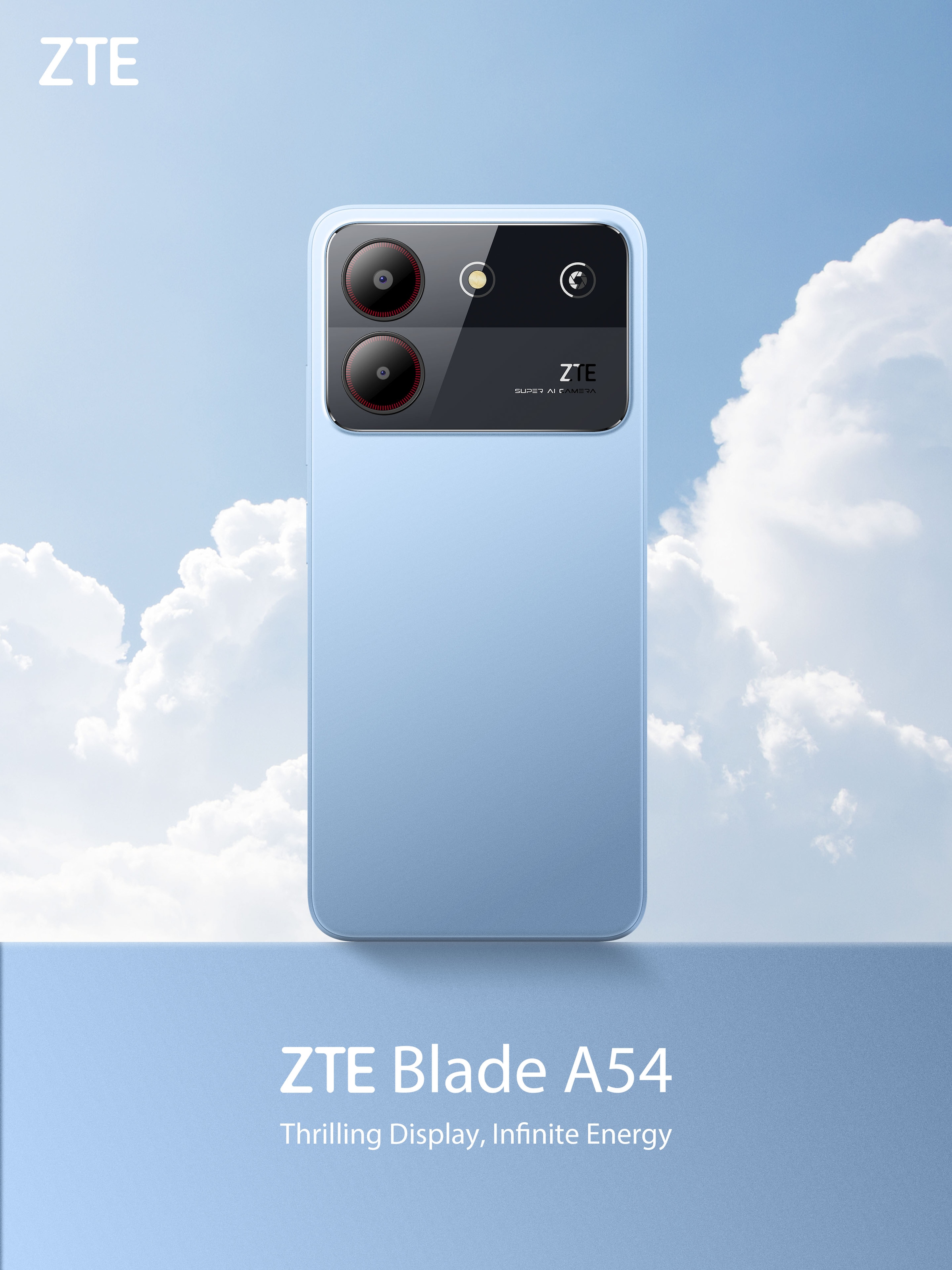 ZTE Smartphone »Blade A54«, blau, 16,76 cm/6,6 Zoll, 64 GB Speicherplatz, 13 MP Kamera