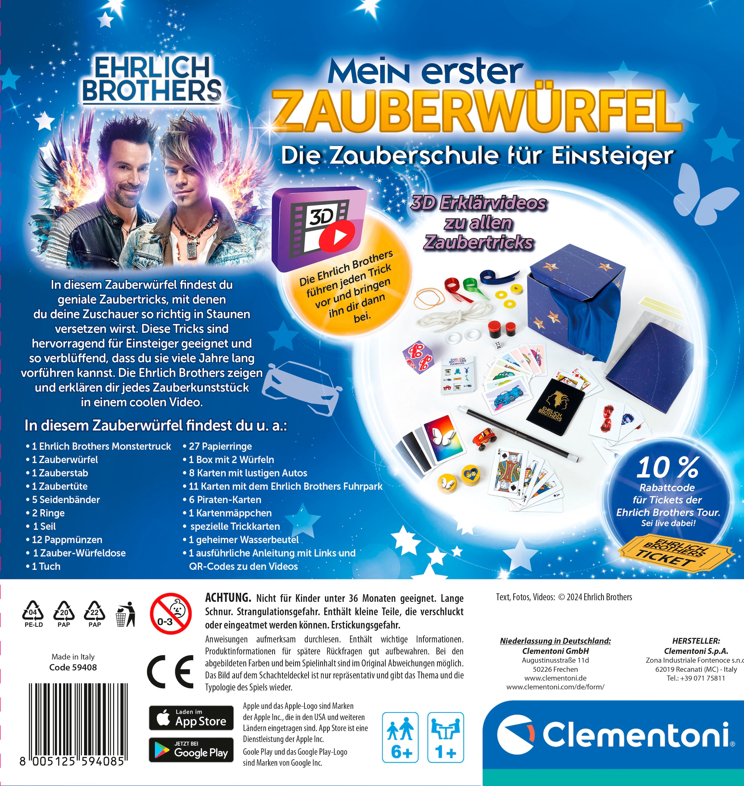 Clementoni® Zauberkasten »Ehrlich Brothers, Mein erster Zauberwürfel« Made in Europe