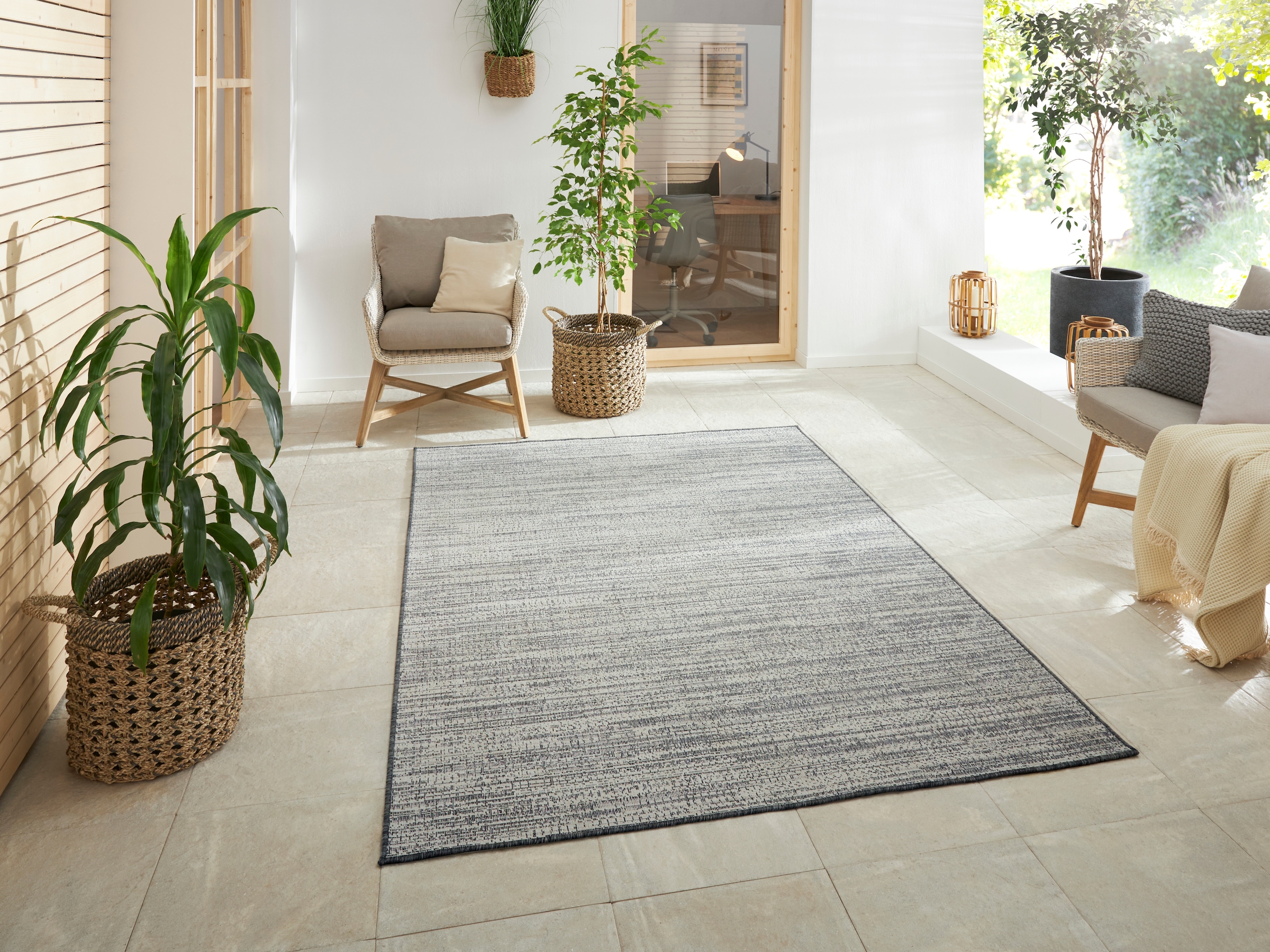 ELLE DECORATION Läufer »Mèlange«, rechteckig, 5 mm Höhe, Flachgewebe, In-& Outdoor, Modern, Wendeteppich, Balkon, Wohnzimmer