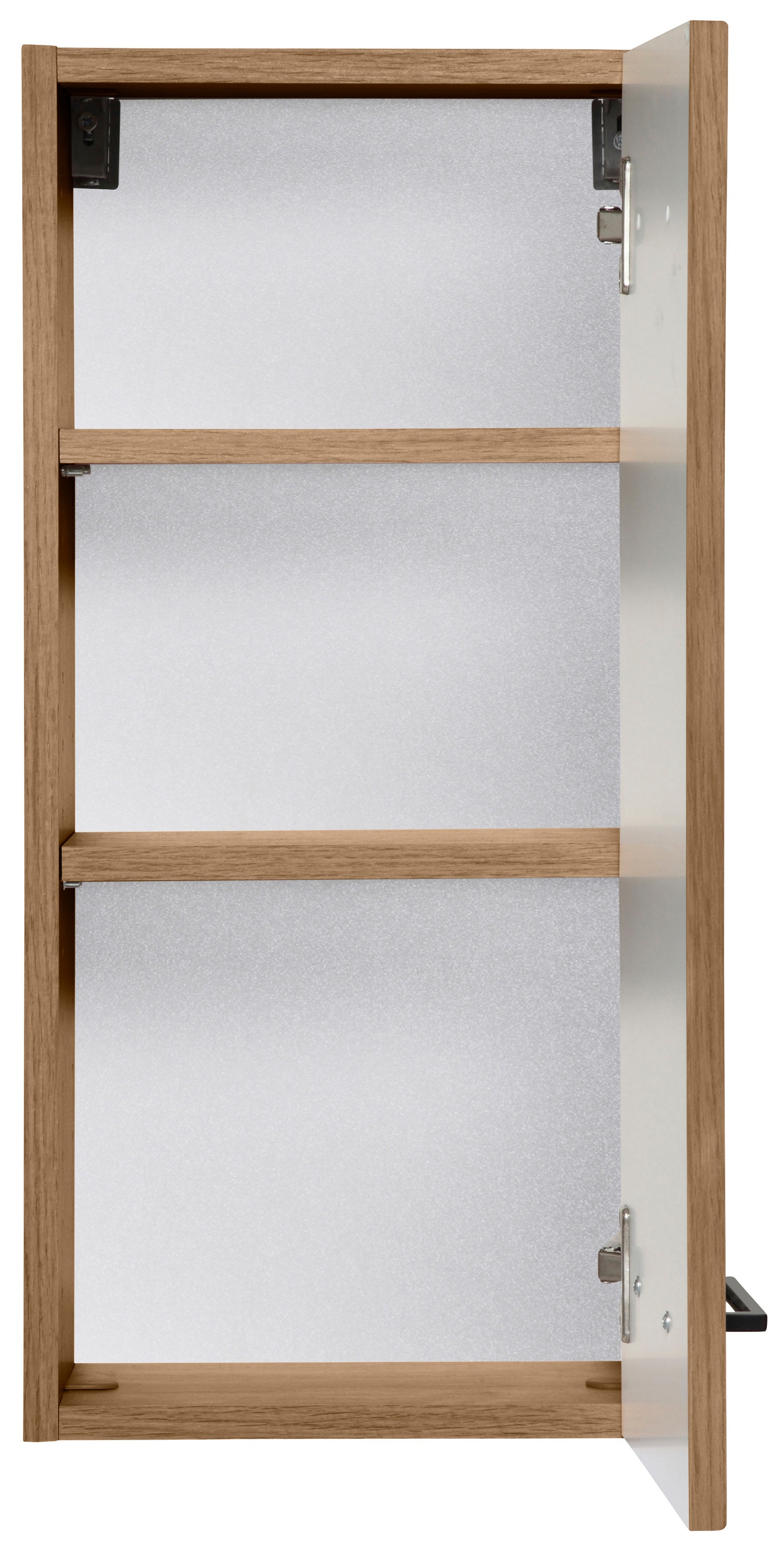 welltime Badmöbel-Set »"Trento", Badezimmer-Set, Hängeschrank, Unterschrank, Hochschrank«, (5 St.), Waschbeckenunterschrank, Spiegelschrank inkl. Aufbauleuchte