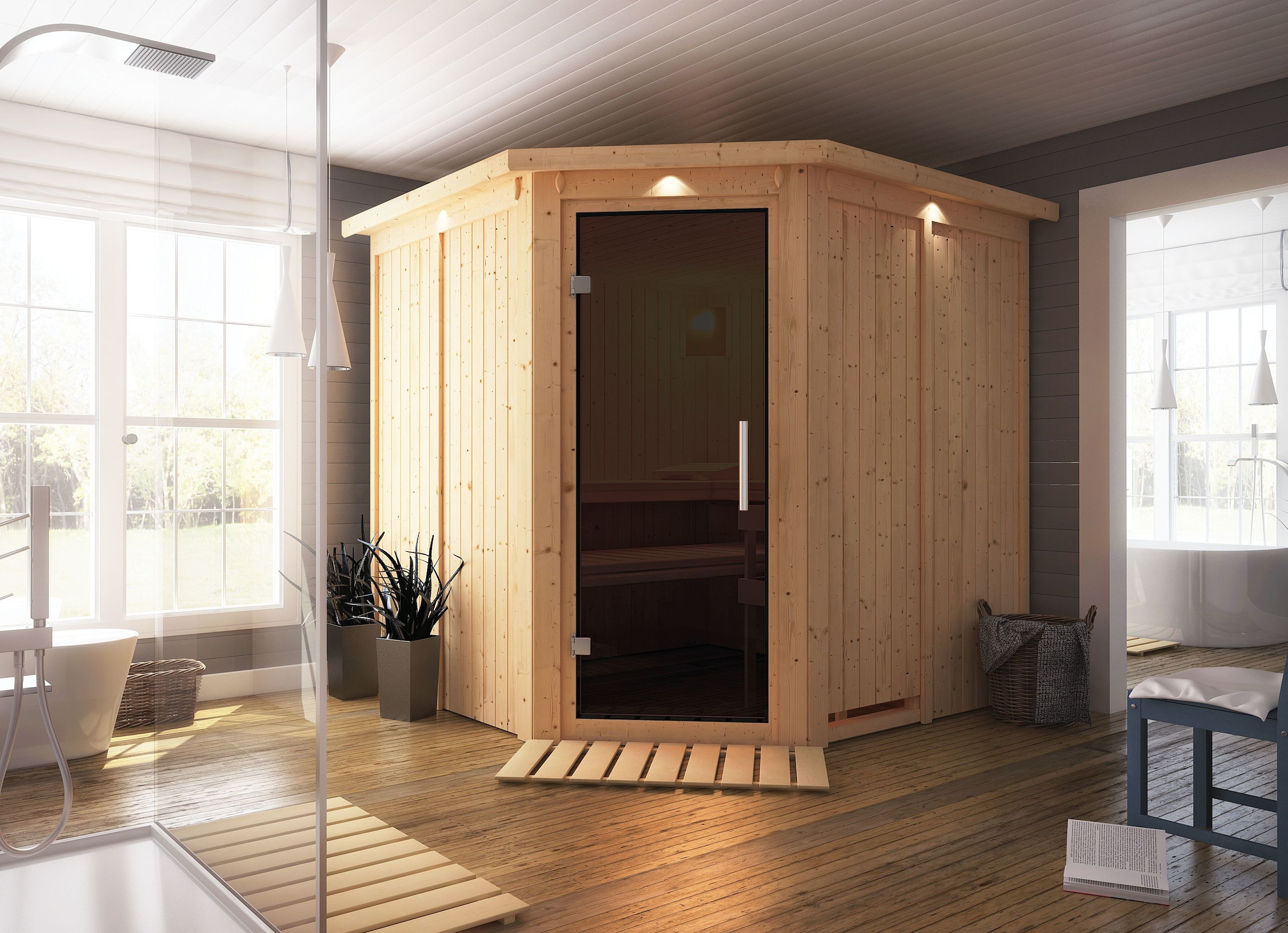 Karibu Sauna »Jarin«, ohne Ofen