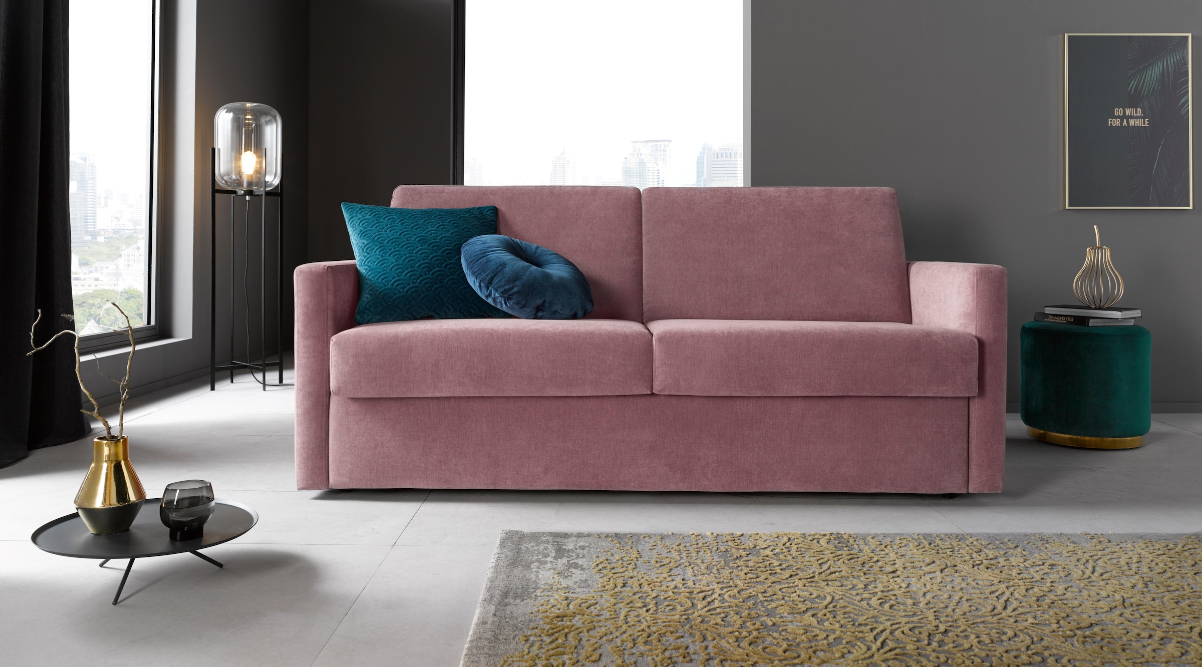 Places of Style Schlafsofa "GOLDPOINT 182cm, Dauerschläfer, Liegefläche 140 günstig online kaufen