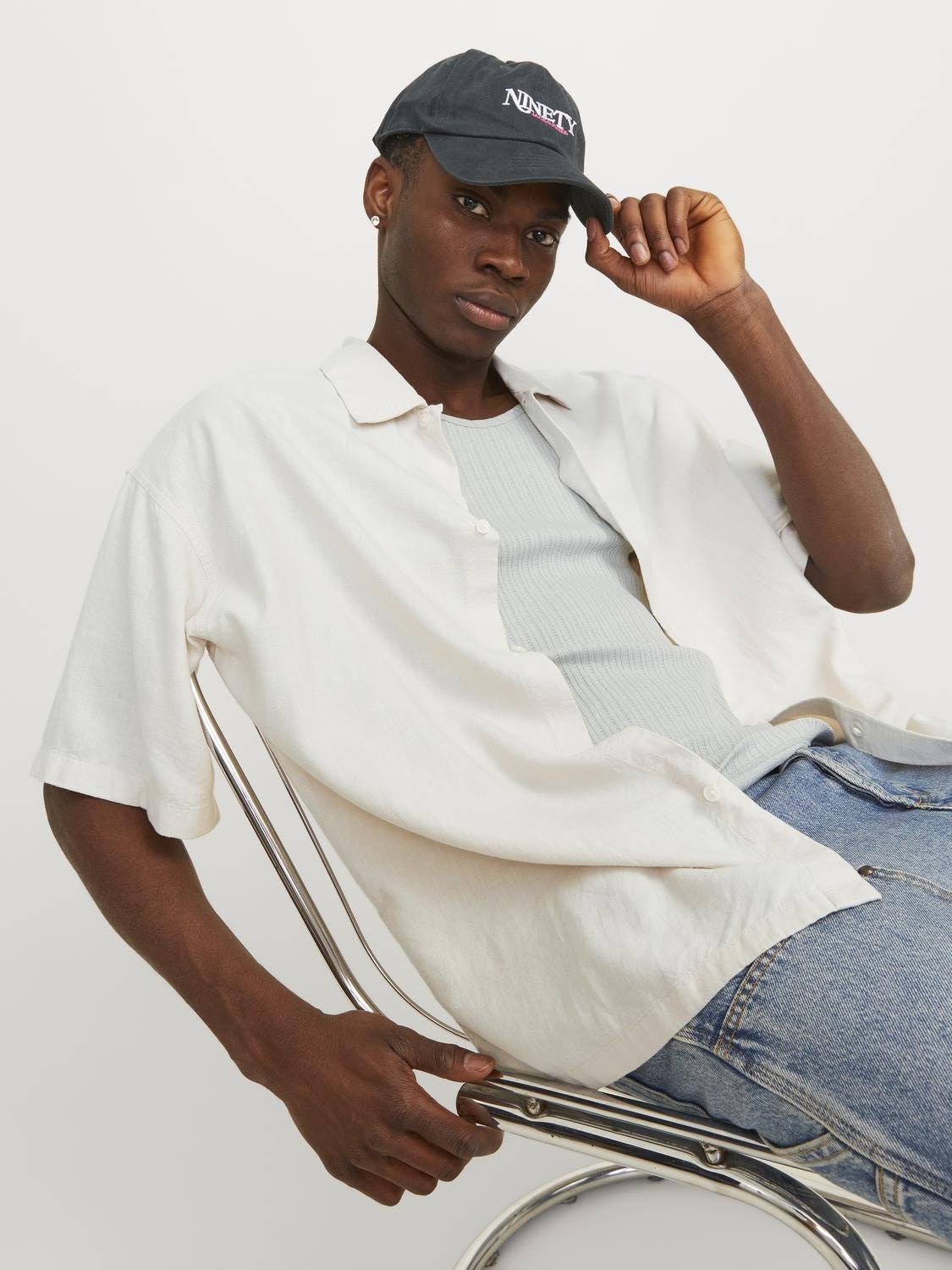 Jack & Jones Kurzarmhemd »JORFARO LINEN OVERSIZED SHIRT SS SN«