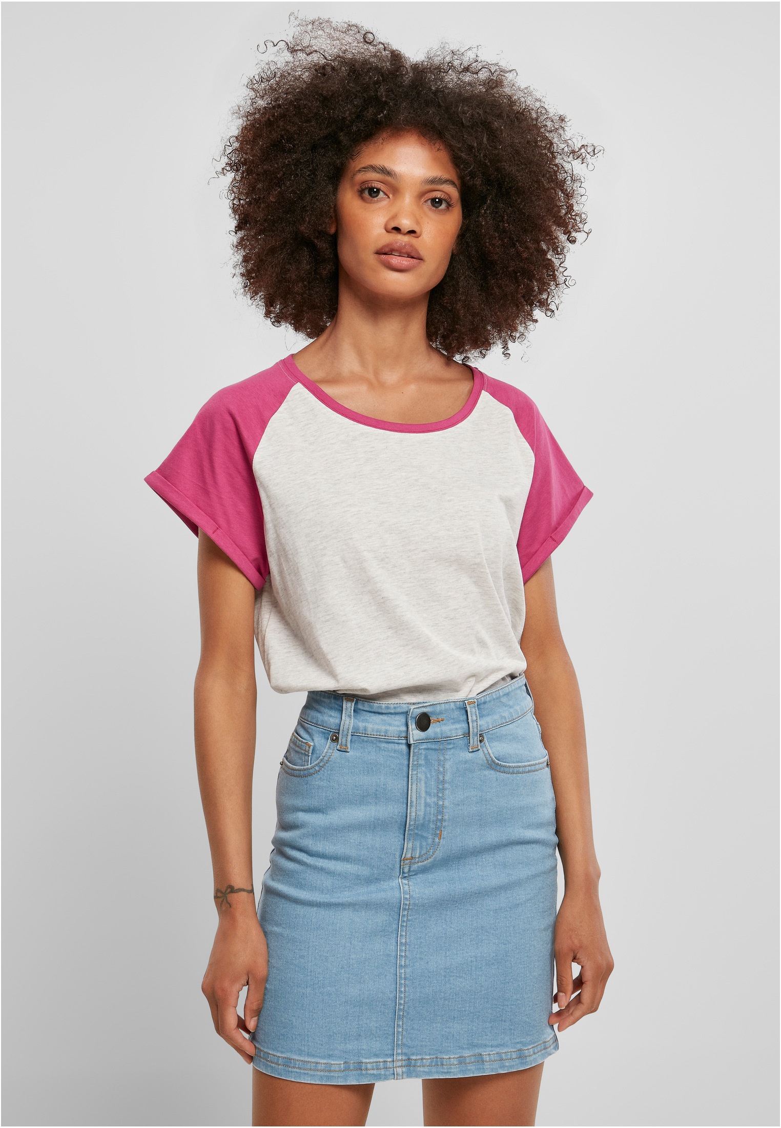 URBAN CLASSICS T-Shirt (1 Ladies »Damen Contrast bei Raglan Tee«, online tlg.)