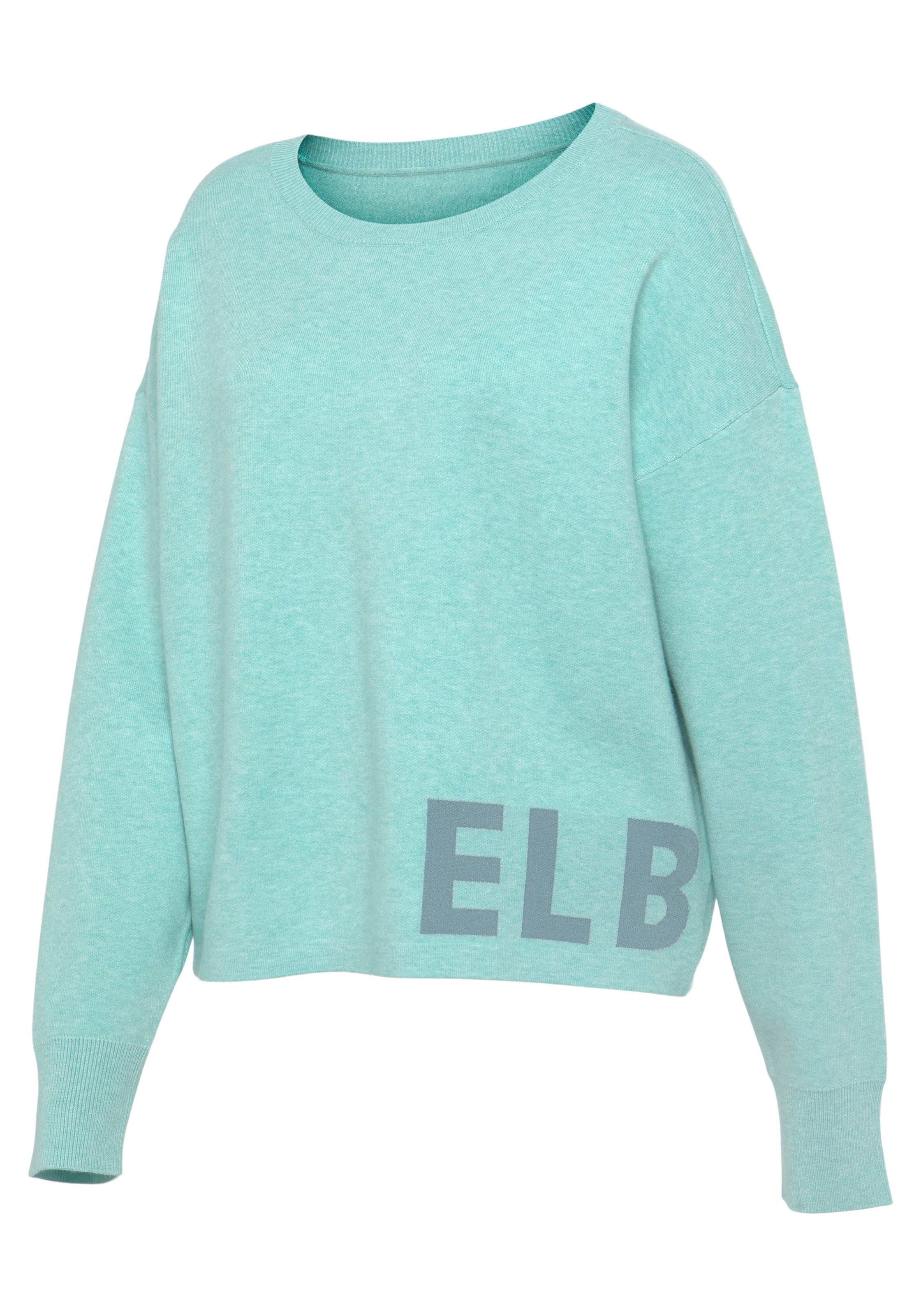 Elbsand Strickpullover »/ Loungeshirt«, aus hochwertigem Strick mit eingestricktem Logo, Loungewear