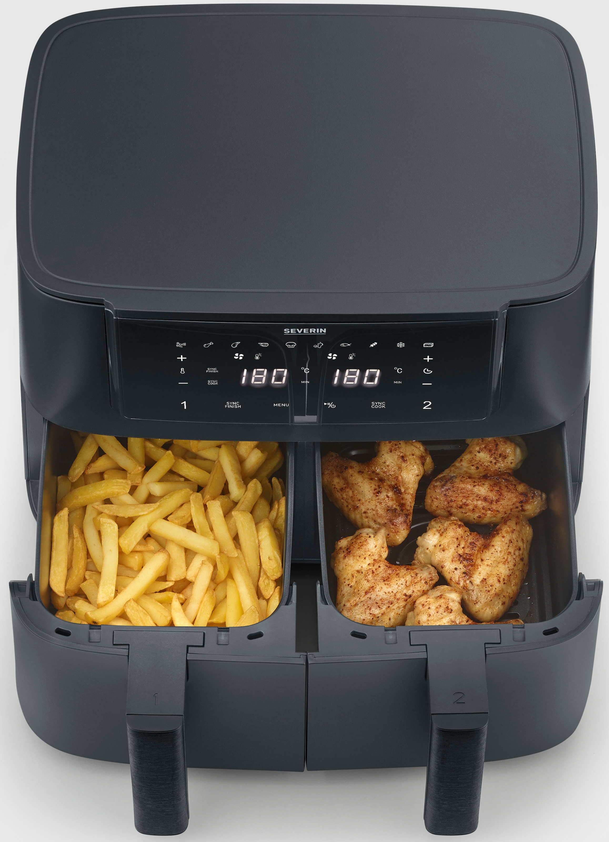 Severin Heißluftfritteuse »FR 2463   2 x 4 l "Dual"«, 2600 W