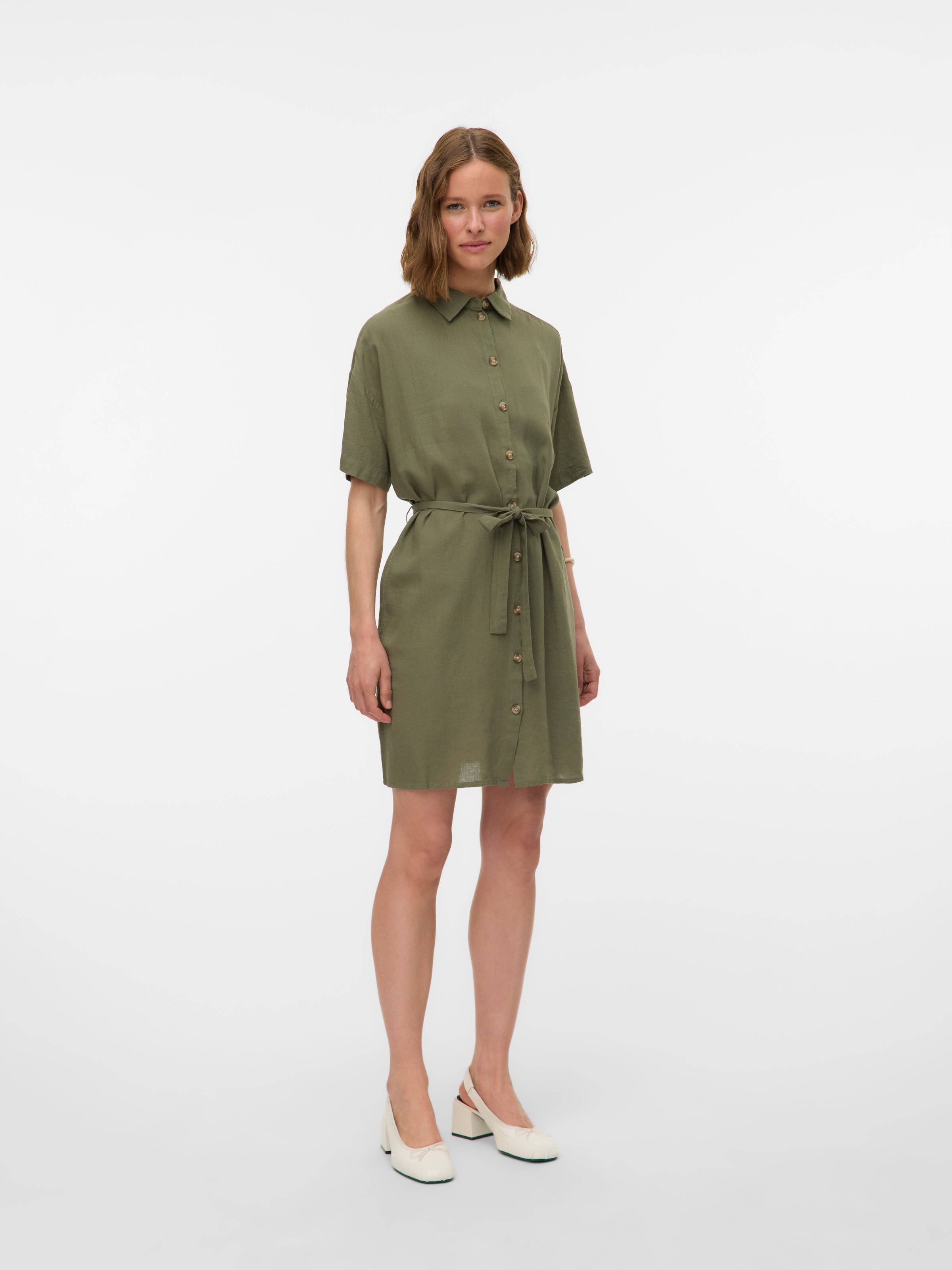 Vero Moda Blusenkleid »VMTHEA SS SHORT SHIRT DRESS WVN NOOS«