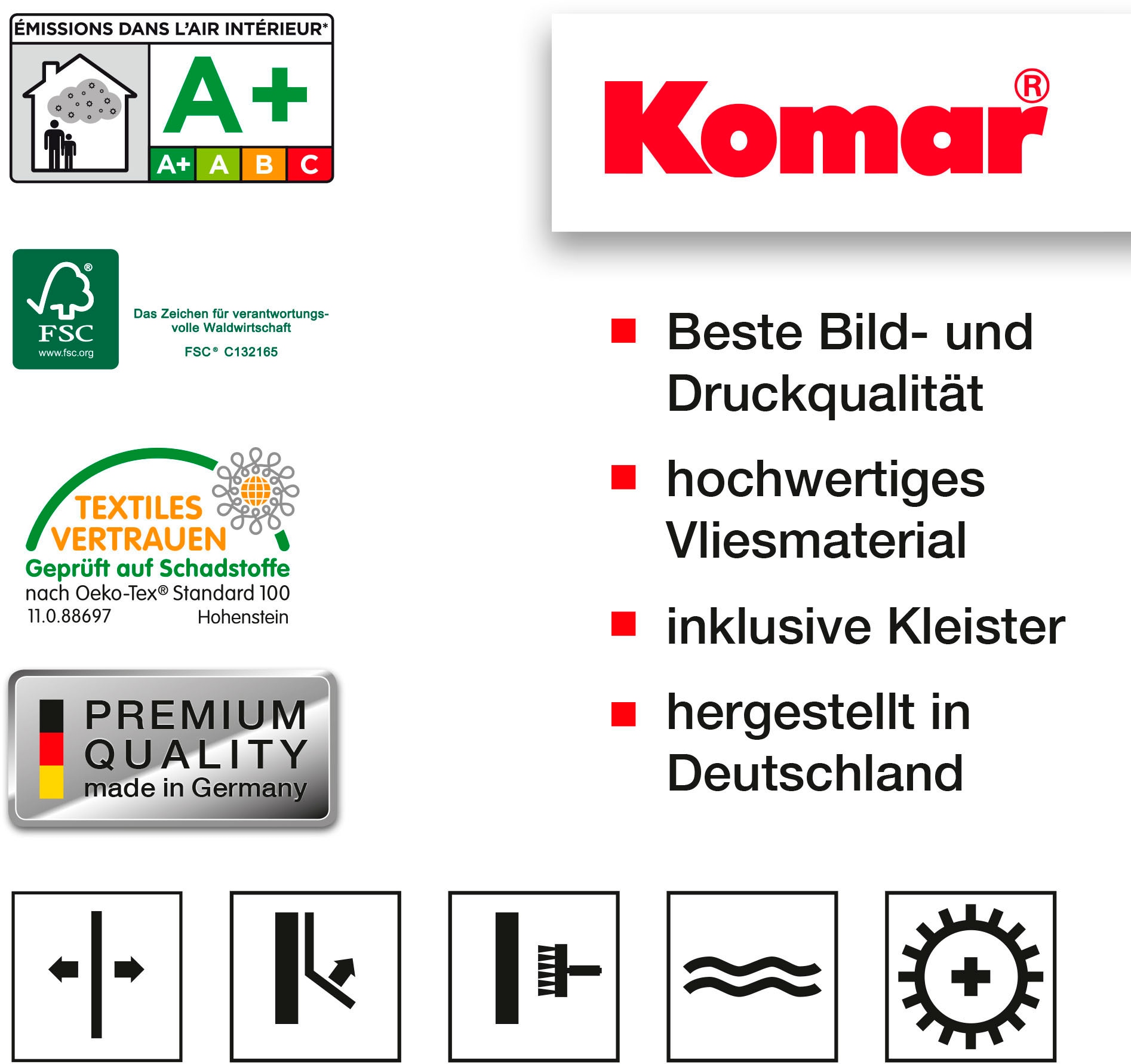 Komar Vliestapete »Digitaldruck Vlies - Marrakech Mosaik - Größe 400 x 250 cm«, bedruckt, Wohnzimmer, Schlafzimmer