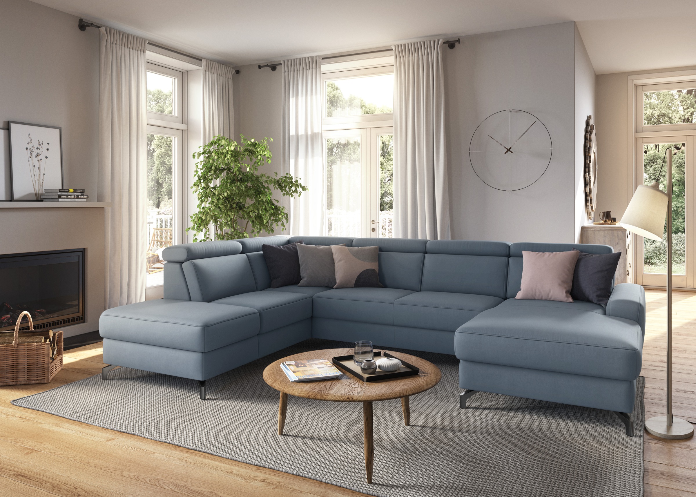 sit&more Wohnlandschaft »Scarlett U-Form« inklusive Kopfteilverstellung, wa günstig online kaufen