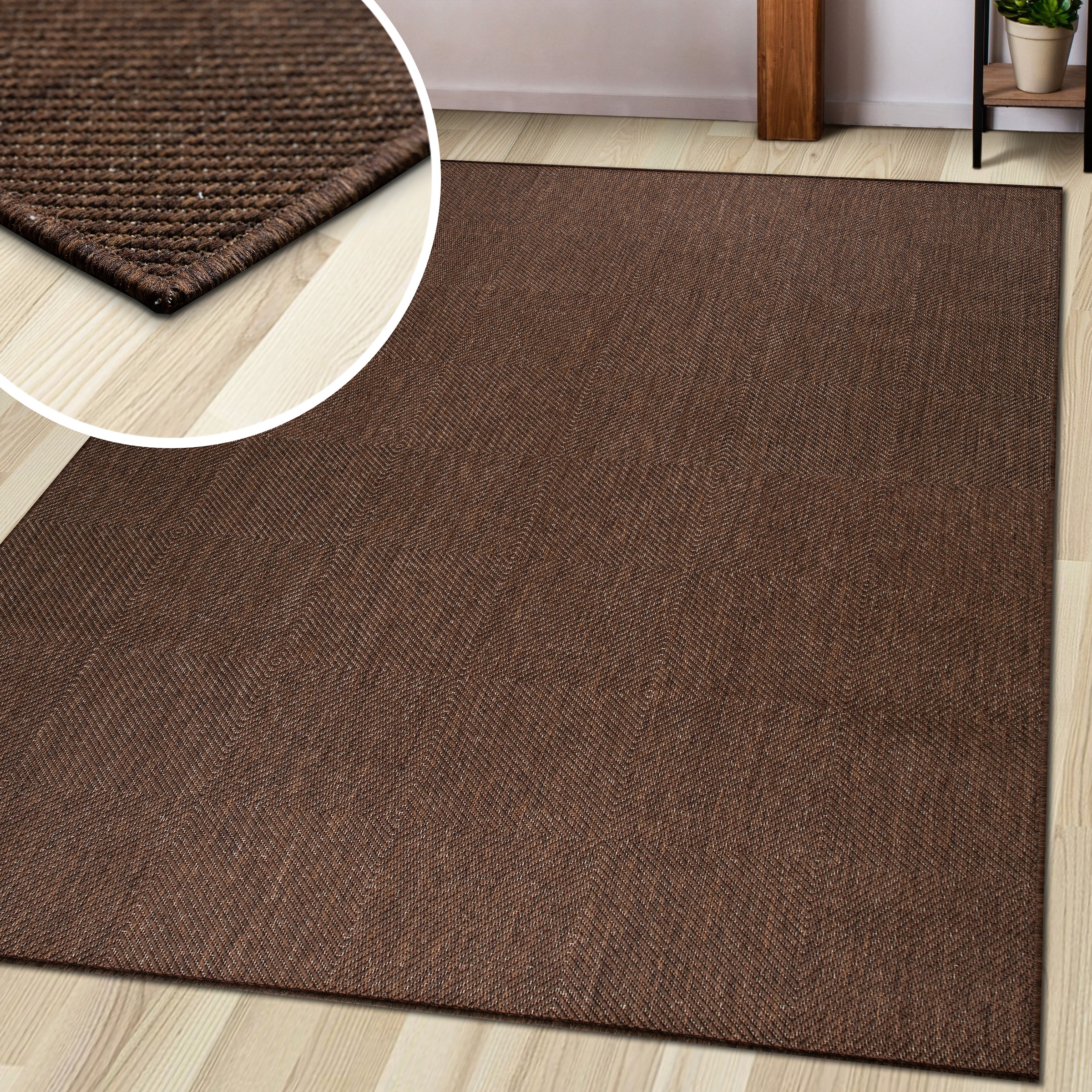 my home Teppich »Anna, auch als Läufer erhältlich«, rechteckig, 3 mm Höhe, In- und Outdoor geeignet, Sisal-Optik, Wetterfest & UV-beständig