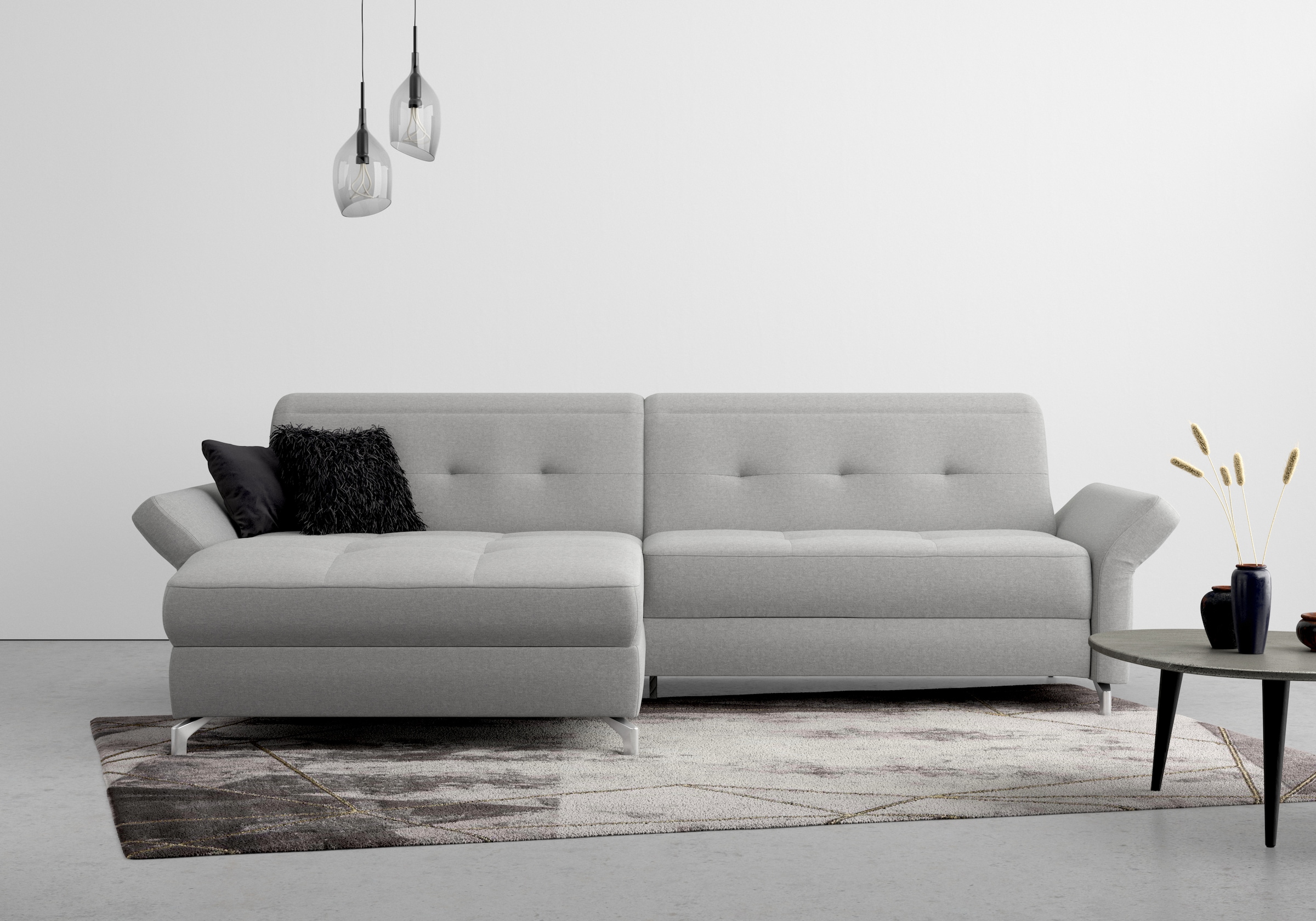 INOSIGN Ecksofa »Maredo L-Form« Federkern, wahlweise  auch mit Kopfteil- und Armlehnverstellung