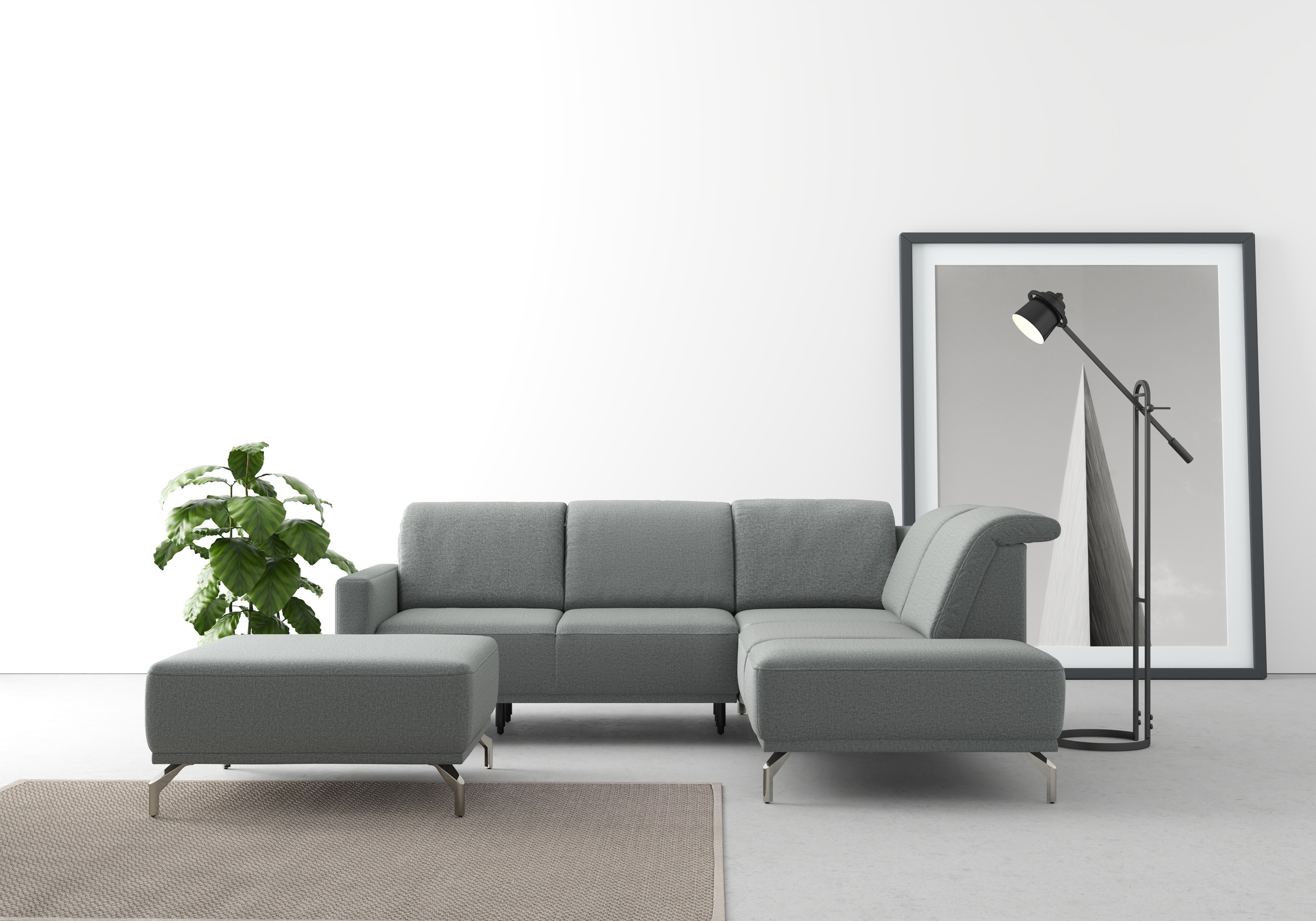 sit&more Ecksofa »Bailando L-Form«, wahlweise mit Kopfteilverstellung und Vorziehsitz, motorisch