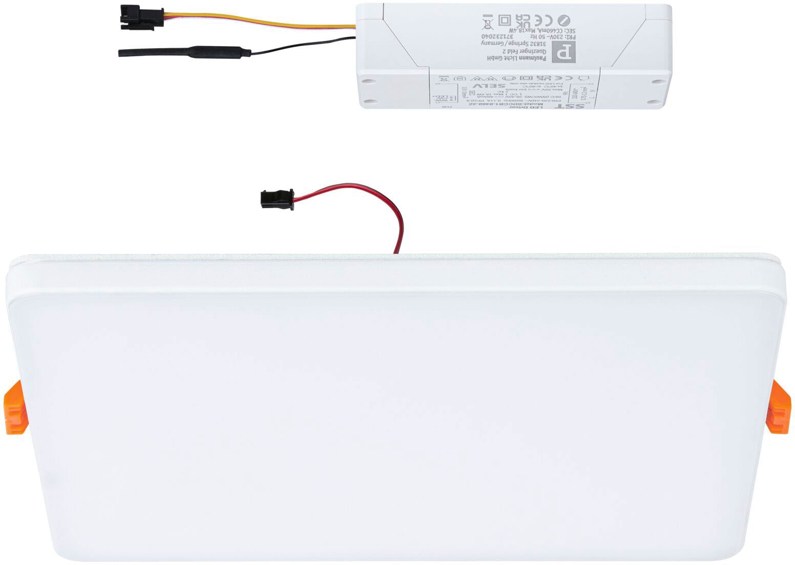 Paulmann LED Bad-Einbauleuchte »Veluna«, Schutzart IP44 spritzwassergeschützt, dimmbar, Gr. ca. 20,0 x 20,0 cm