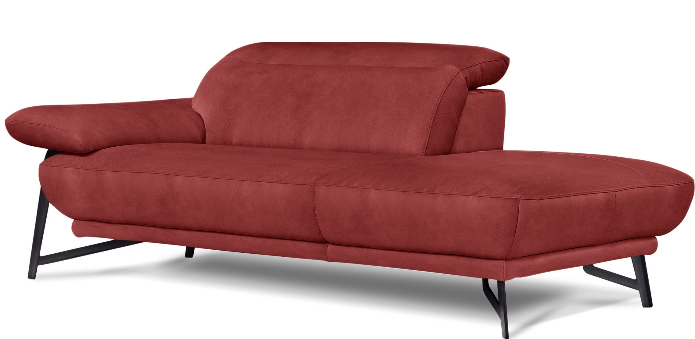 Egoitaliano Ottomane »Anais, Designsofa mit hohem Sitzkomfort, Designfuß«, Solitärmöbel als Blickfang, inkl. verstellbarer Kopfstützen