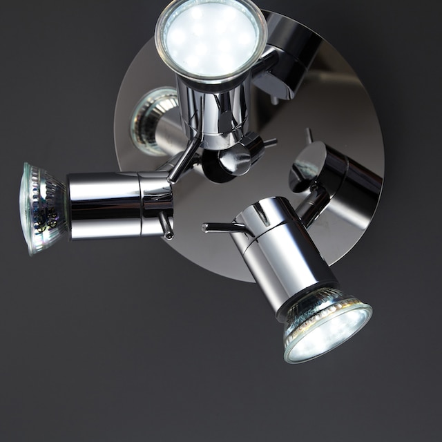 B.K.Licht LED Deckenleuchte, 3 flammig-flammig, LED, Deckenlampe,  Badezimmer, Chrom, drehbar, IP44, inkl. 3W 250lm auf Rechnung bestellen