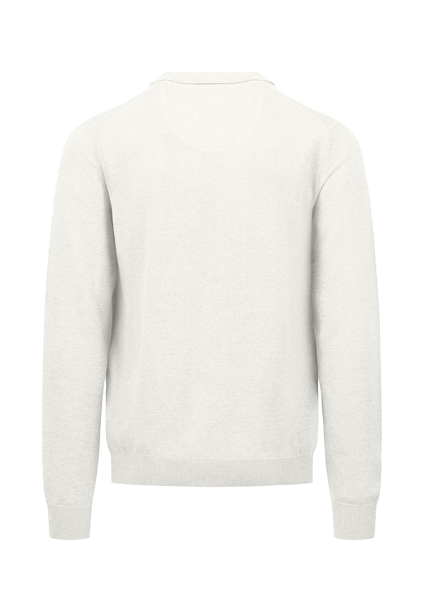 FYNCH-HATTON Strickpullover aus Baumwolle, mit Polokragen und kurzer Knopfleiste
