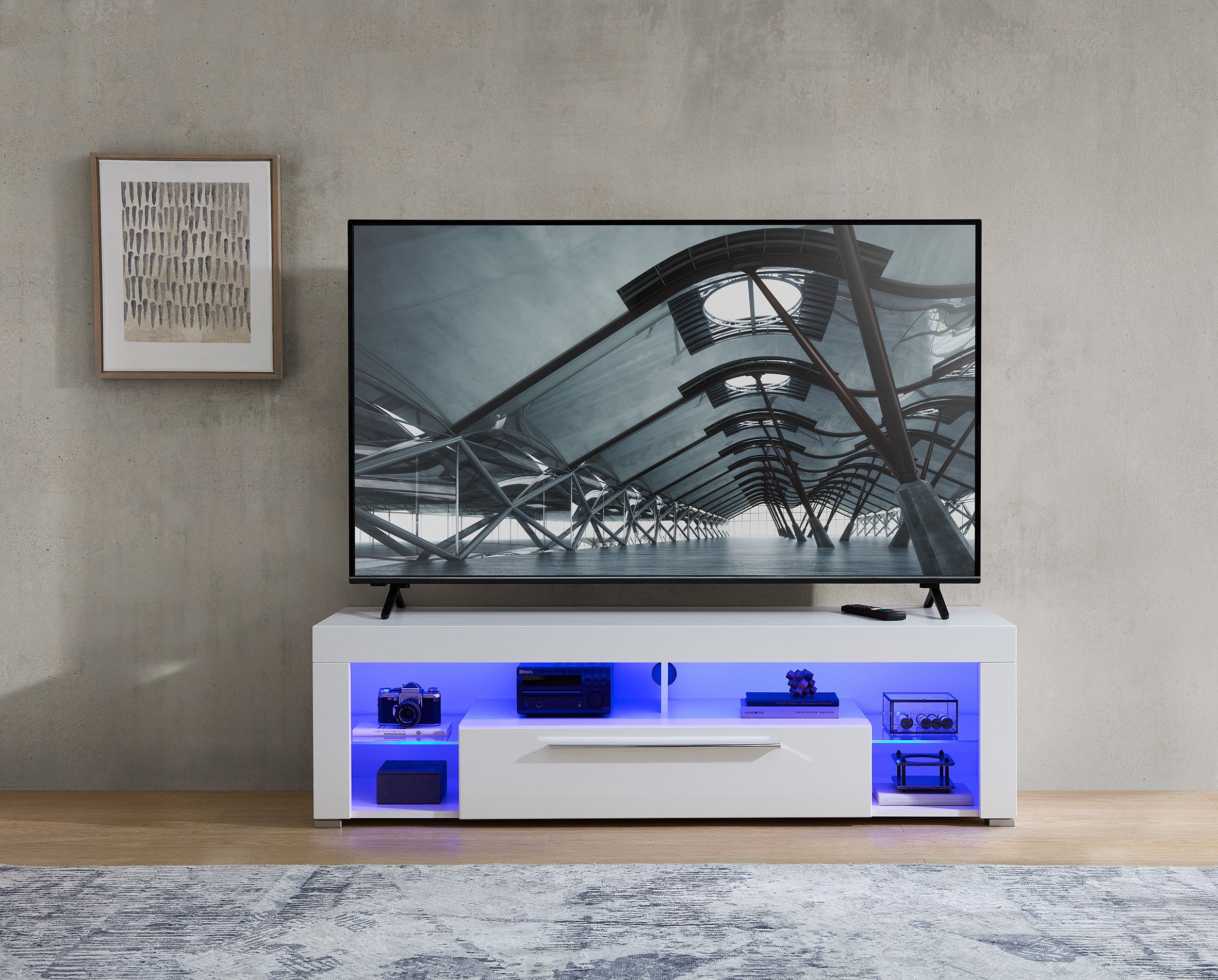 Stolkom TV-Schrank »Goal« Oberboden bis 25 kg belastbar, 1 Klappe mit Griff