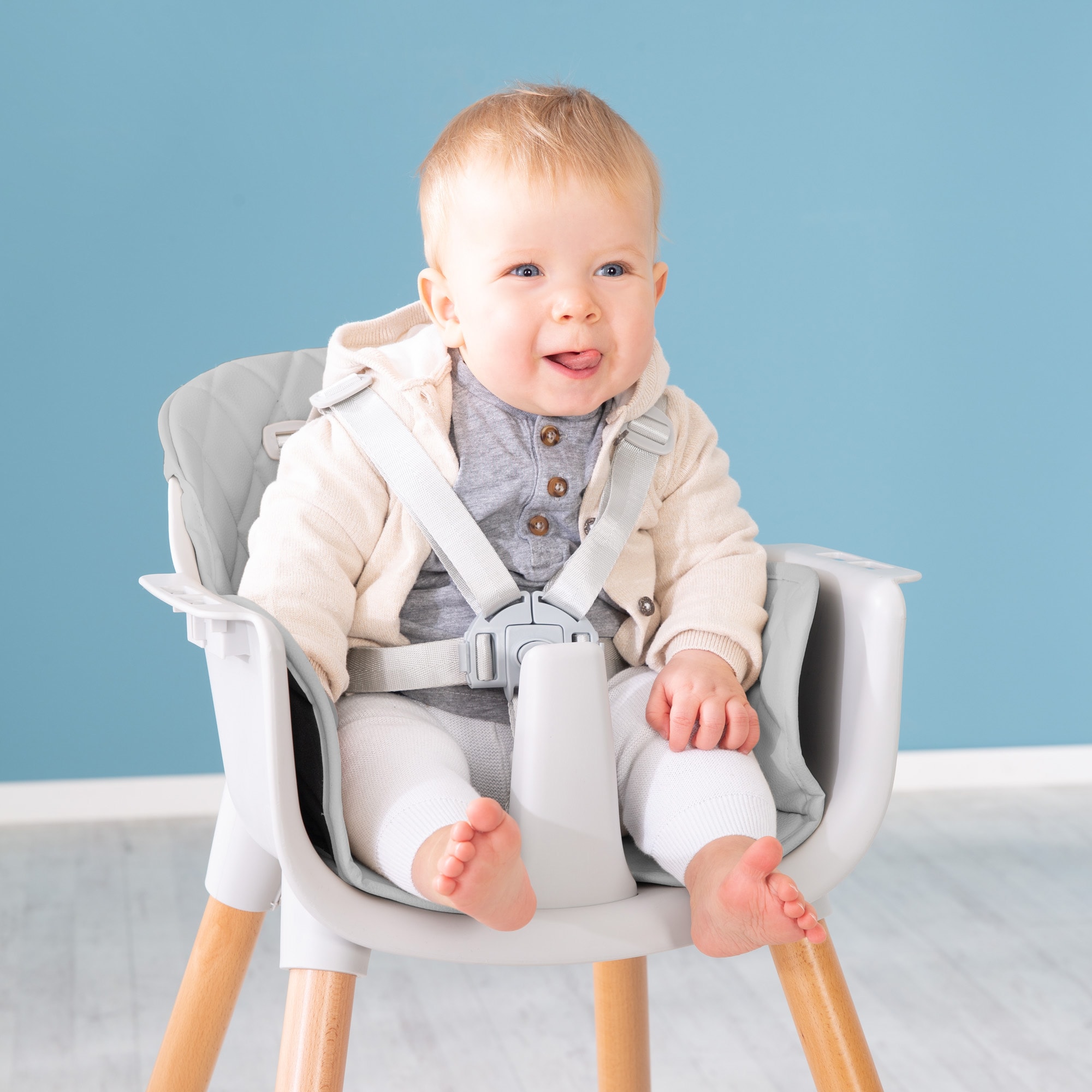 roba® Hochstuhl »Style Up Wood«, zum Kinderstuhl umbaubar