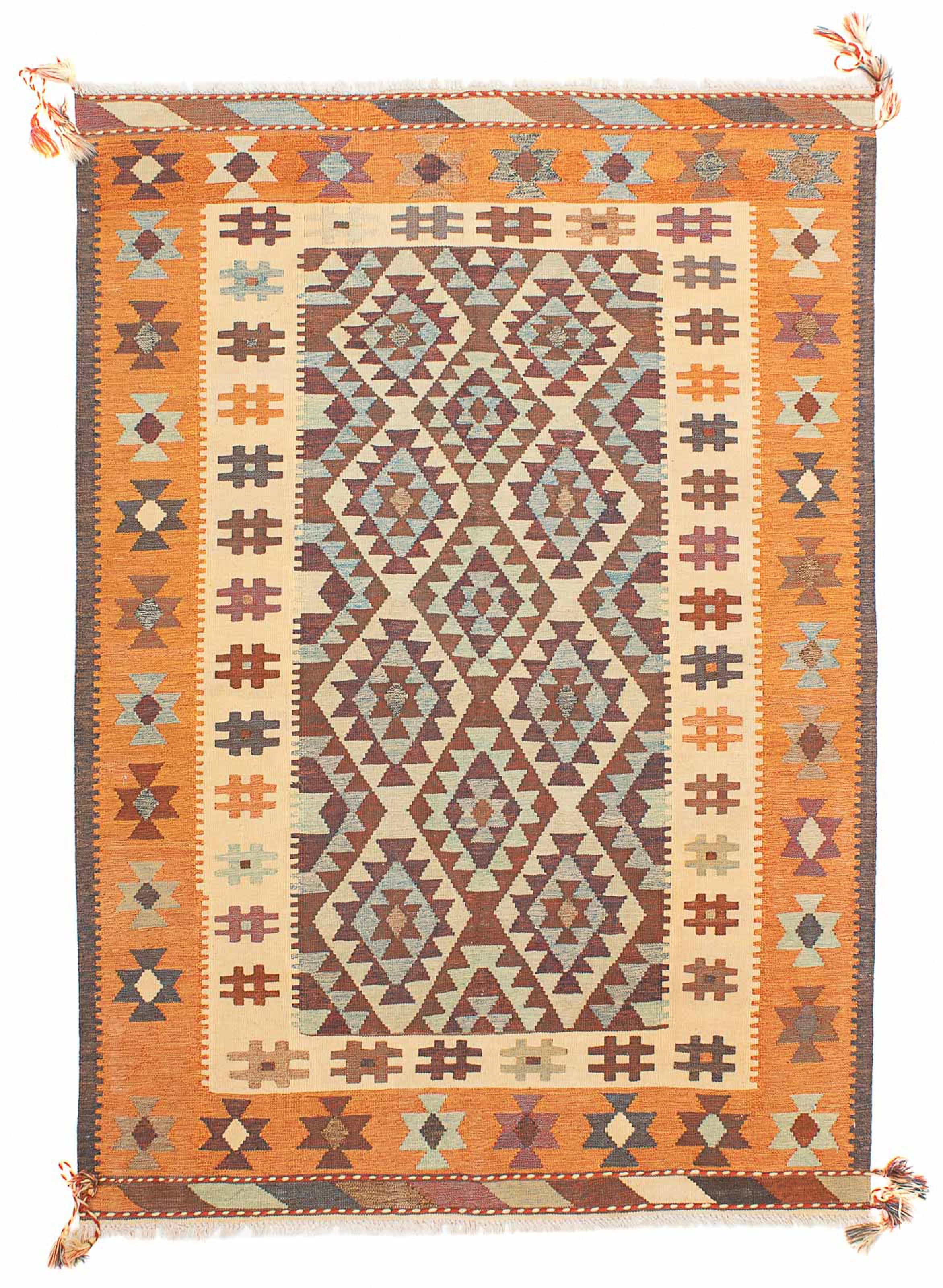 morgenland Wollteppich »Kelim - Oriental - 202 x 140 cm - mehrfarbig«, rech günstig online kaufen