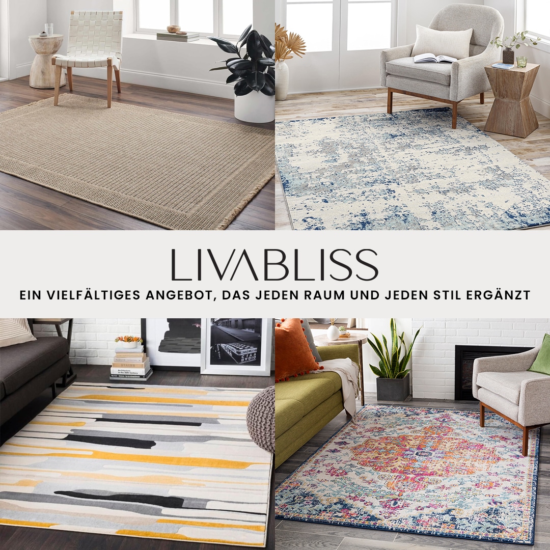 Livabliss Teppich »MENDOZA«, rechteckig, 8 mm Höhe, Vintage Orientteppich, Kurzflor Boho Wohnzimmerteppich, Läufer
