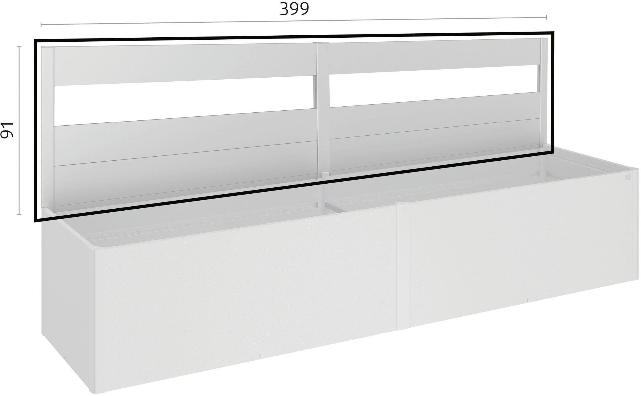 Biohort Sichtschutzelement »mit Acrylglas für Hochbeet 4x1«, aus Stahl