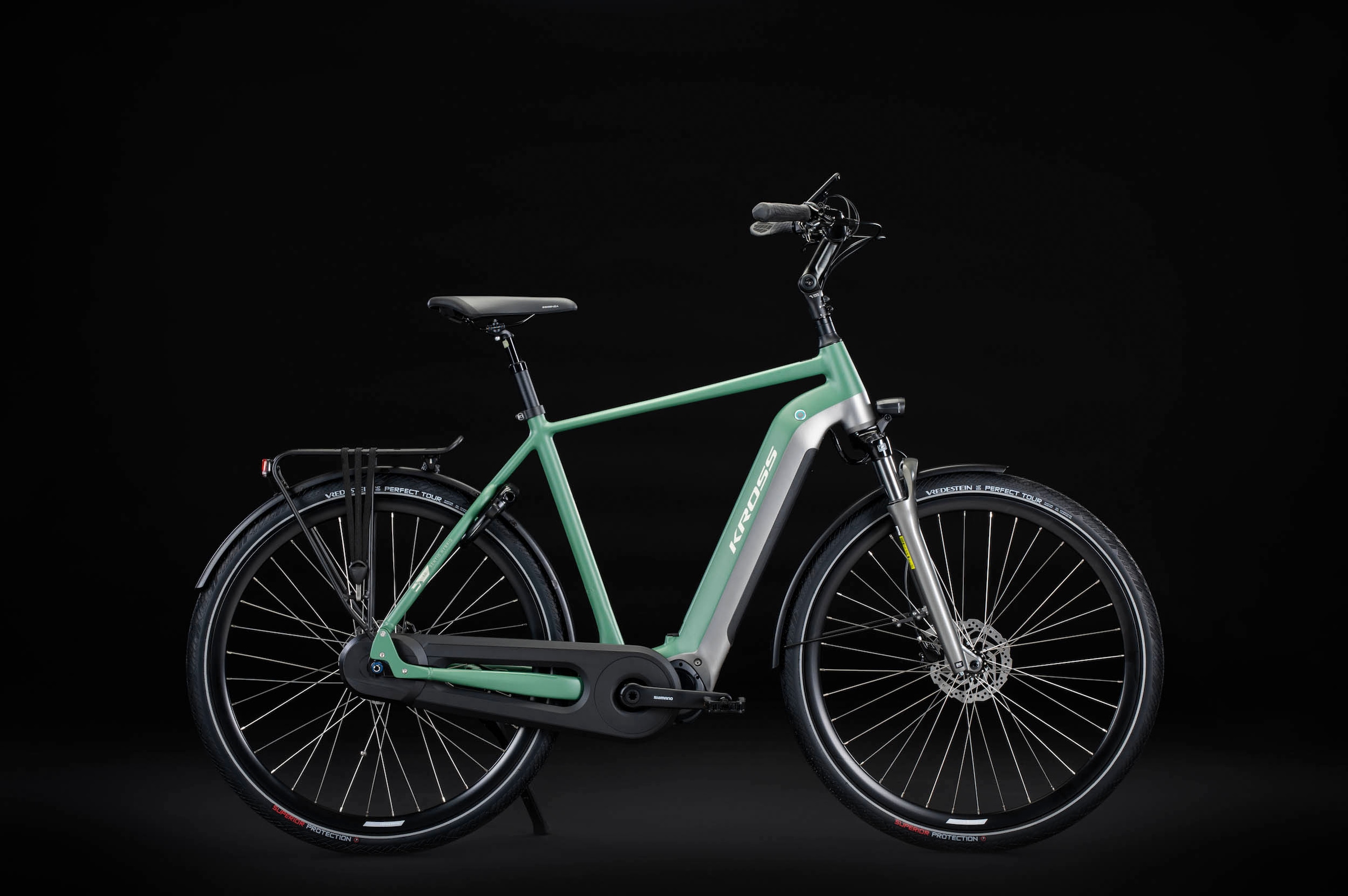 Kross E-Bike »KROSS E-Citybike Damen Sentio 6.0 28" grün«, 8 Gang, Shimano, Nexus, Mittelmotor 250 W, Pedelec, Elektrofahrrad für Damen und Herren