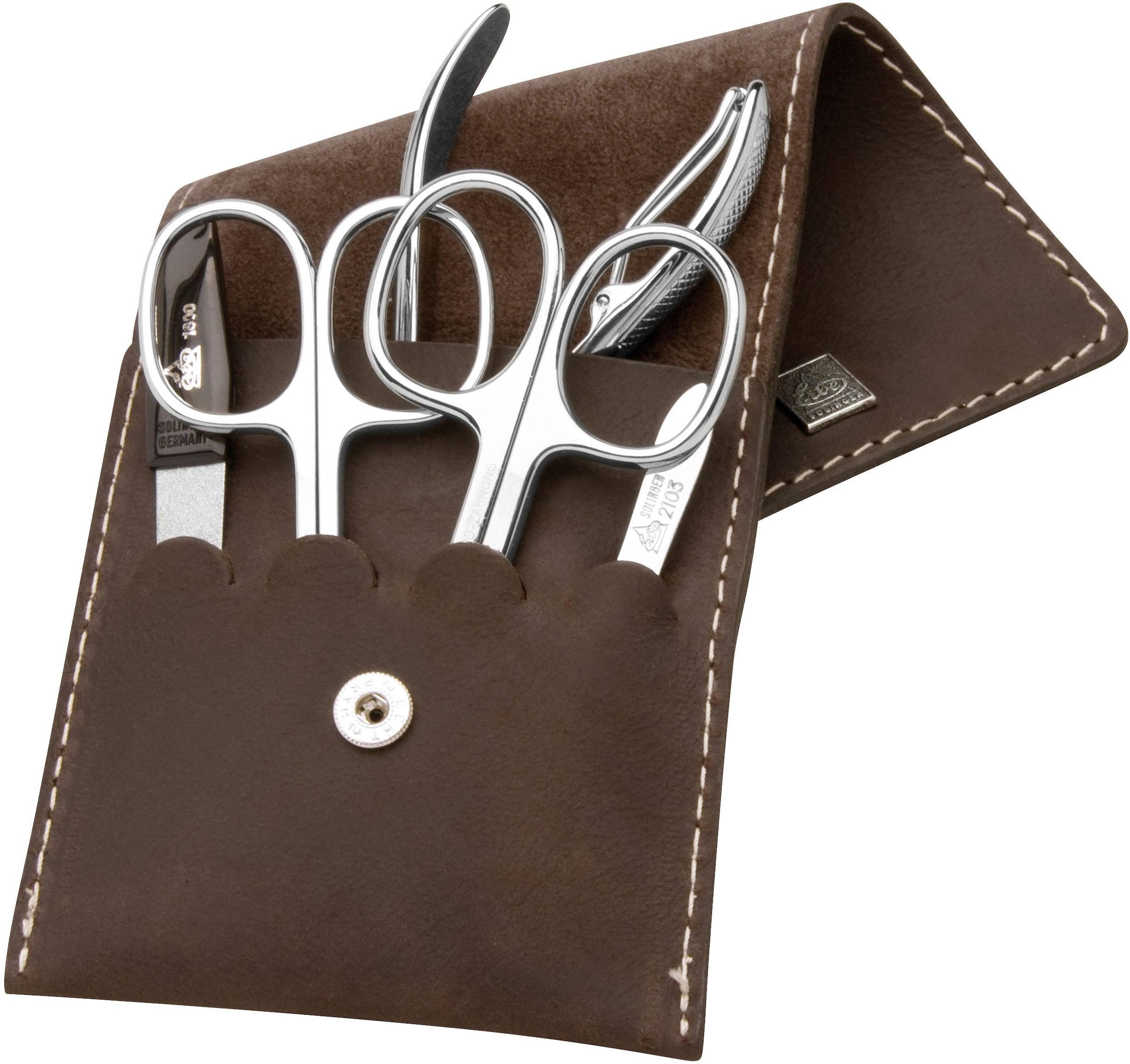 ERBE Maniküre-Etui Rindleder-Etui mit Druckknopf günstig online kaufen