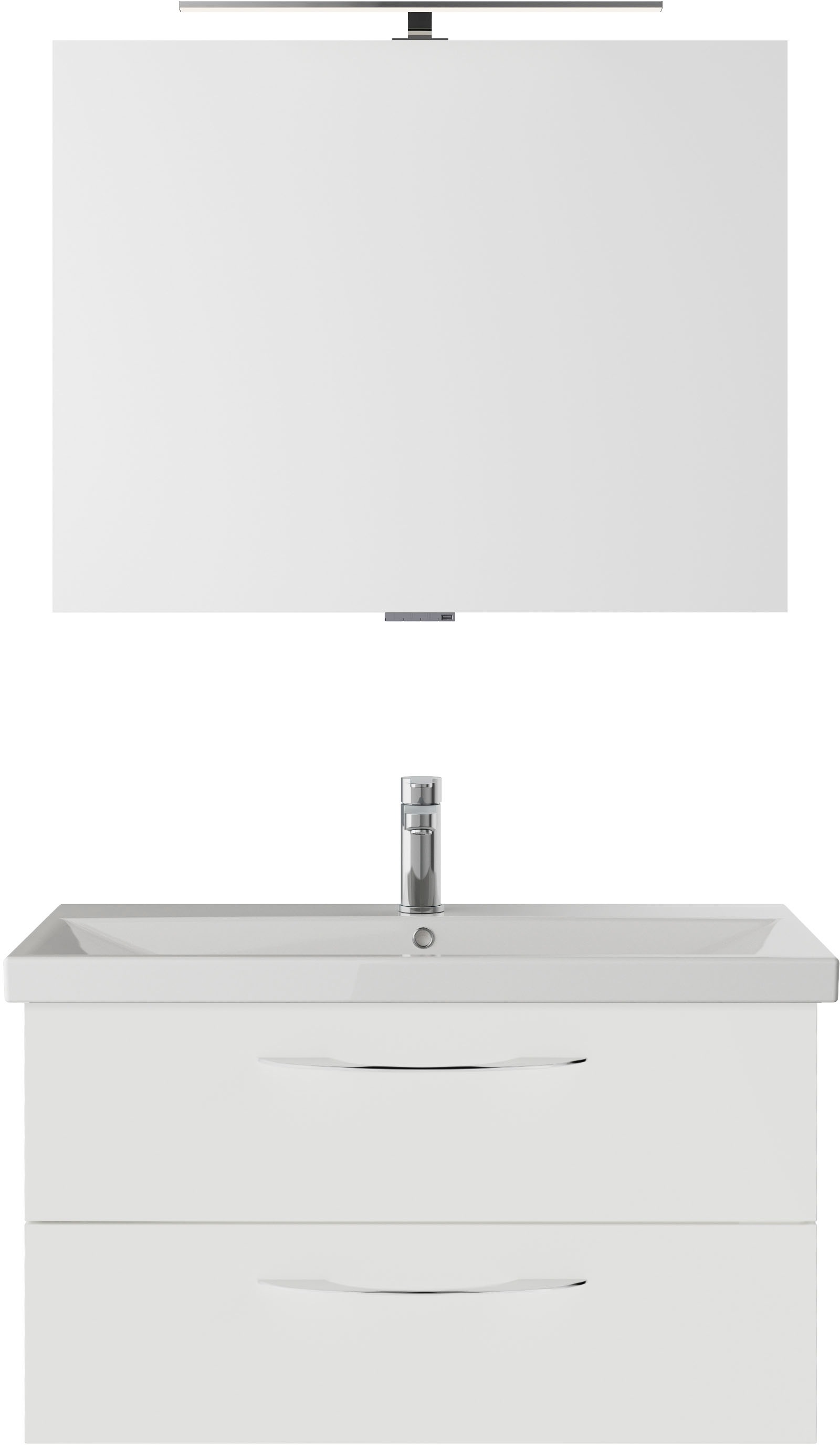 Saphir Badmöbel-Set »Serie 4035 2-teilig, Keramikwaschtisch mit LED-Spiegel günstig online kaufen